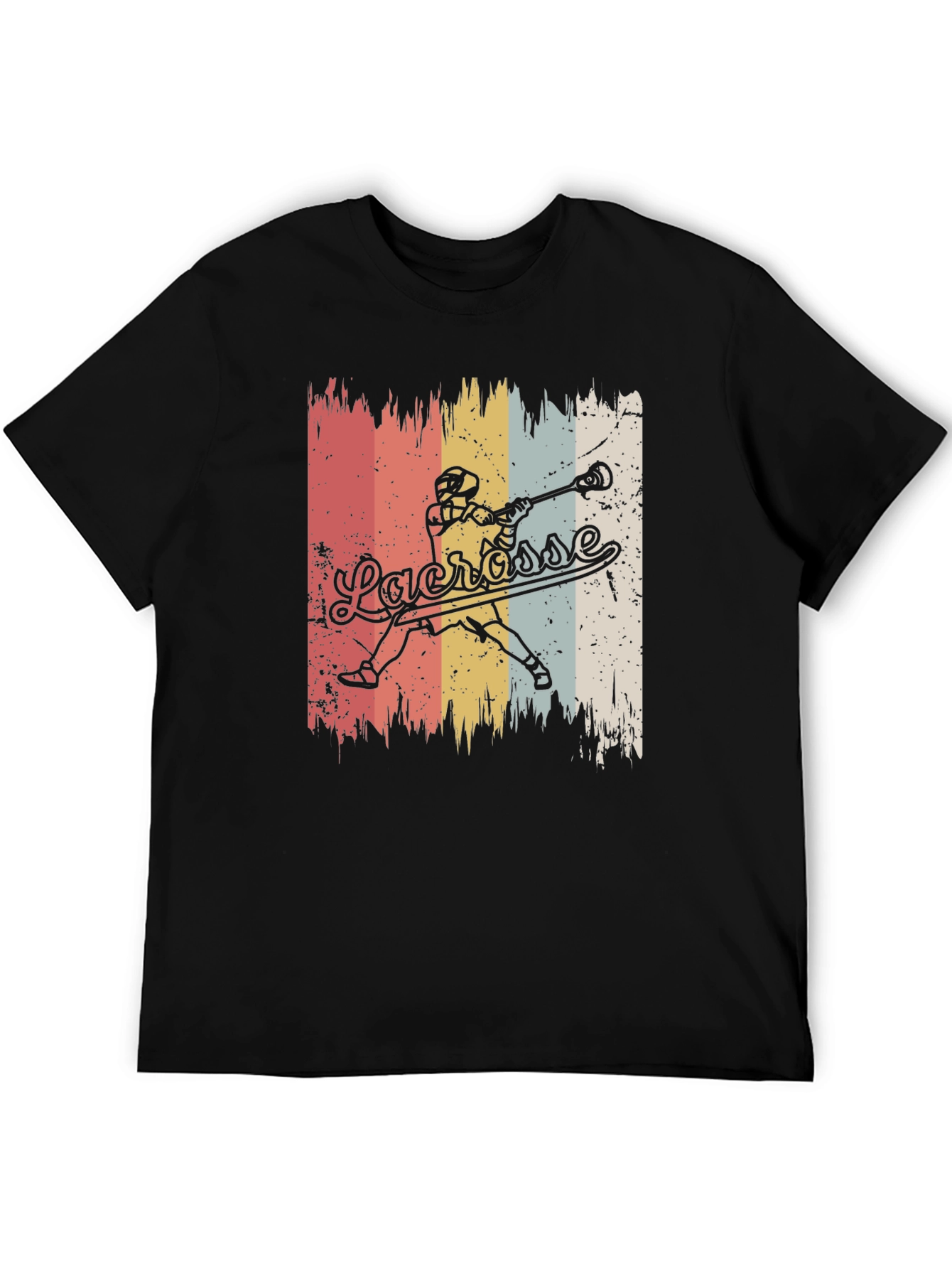 Vintage Lacrosse Player Graphic T-Shirt