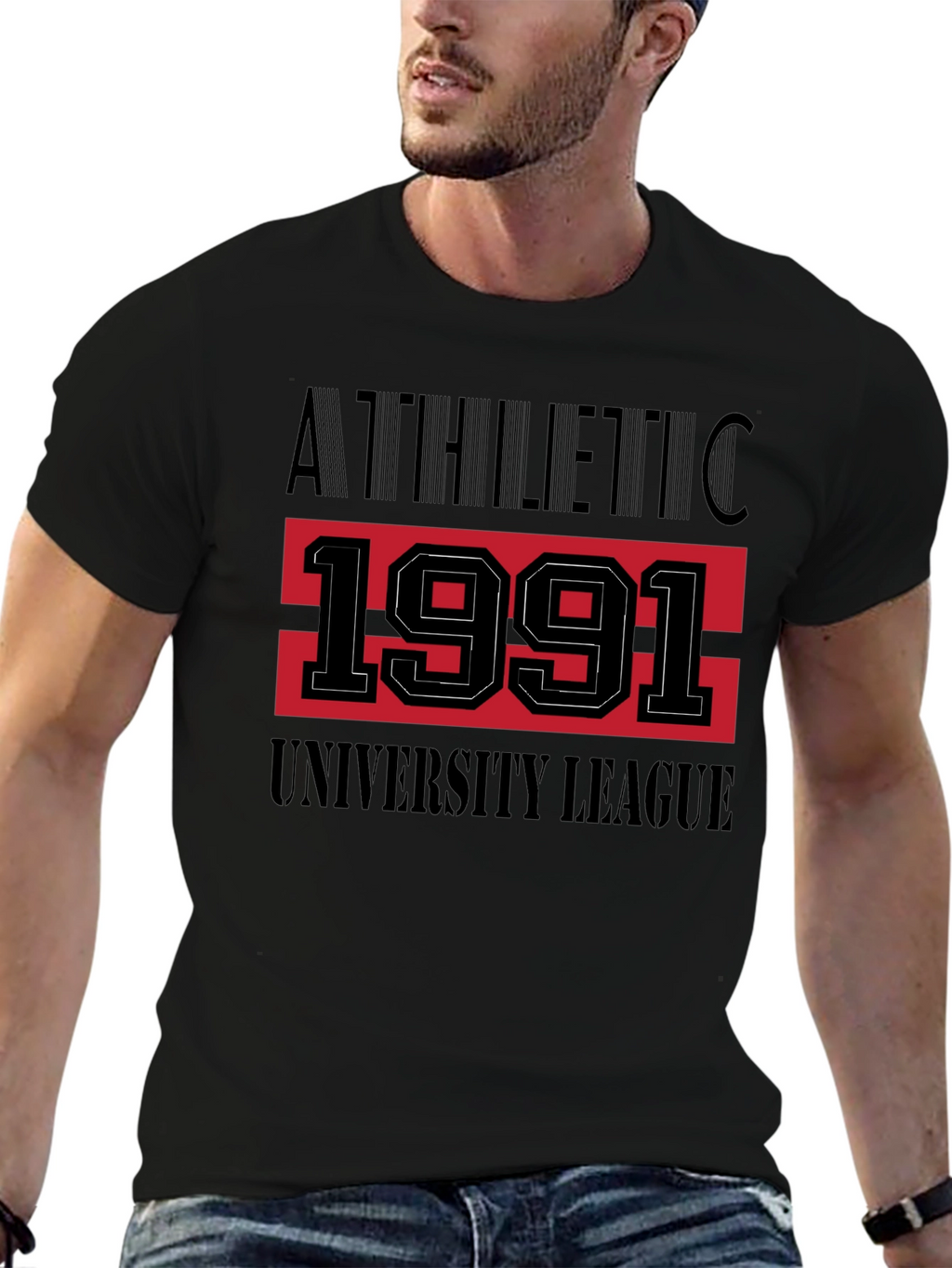 Athletic 1991 University League Black T-Shirt
