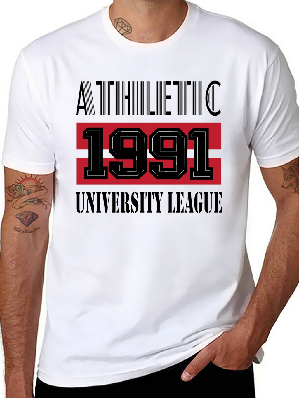 Athletic 1991 University League Black T-Shirt