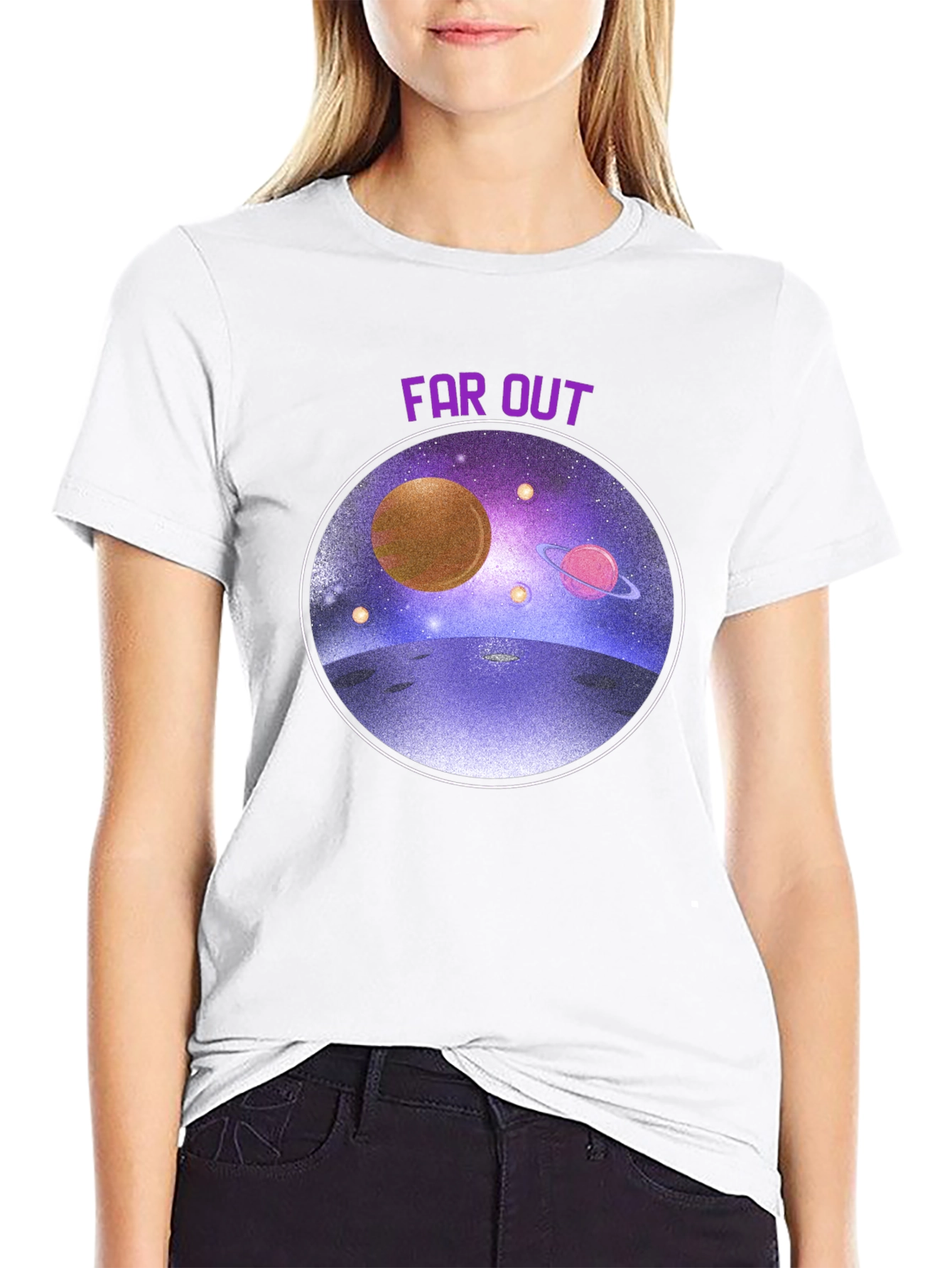 Far Out Space Graphic Tee - Black