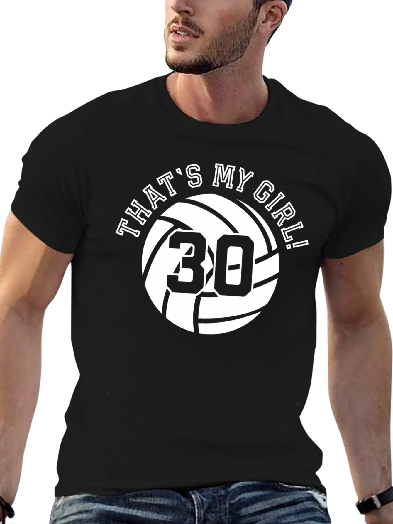 Thats My Girl! Volleyball Fan T-Shirt - Number 30