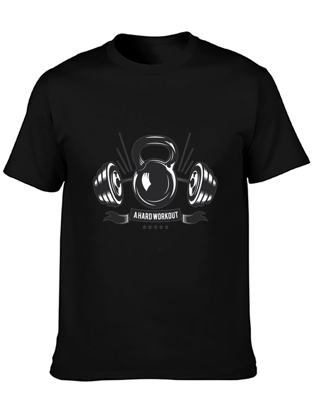 Workout Graphic T-Shirt - Kettlebell & Barbell Design