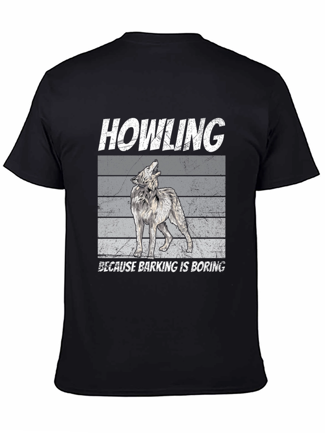 Howling Wolf Graphic Tee - Because Barking Is Boring!