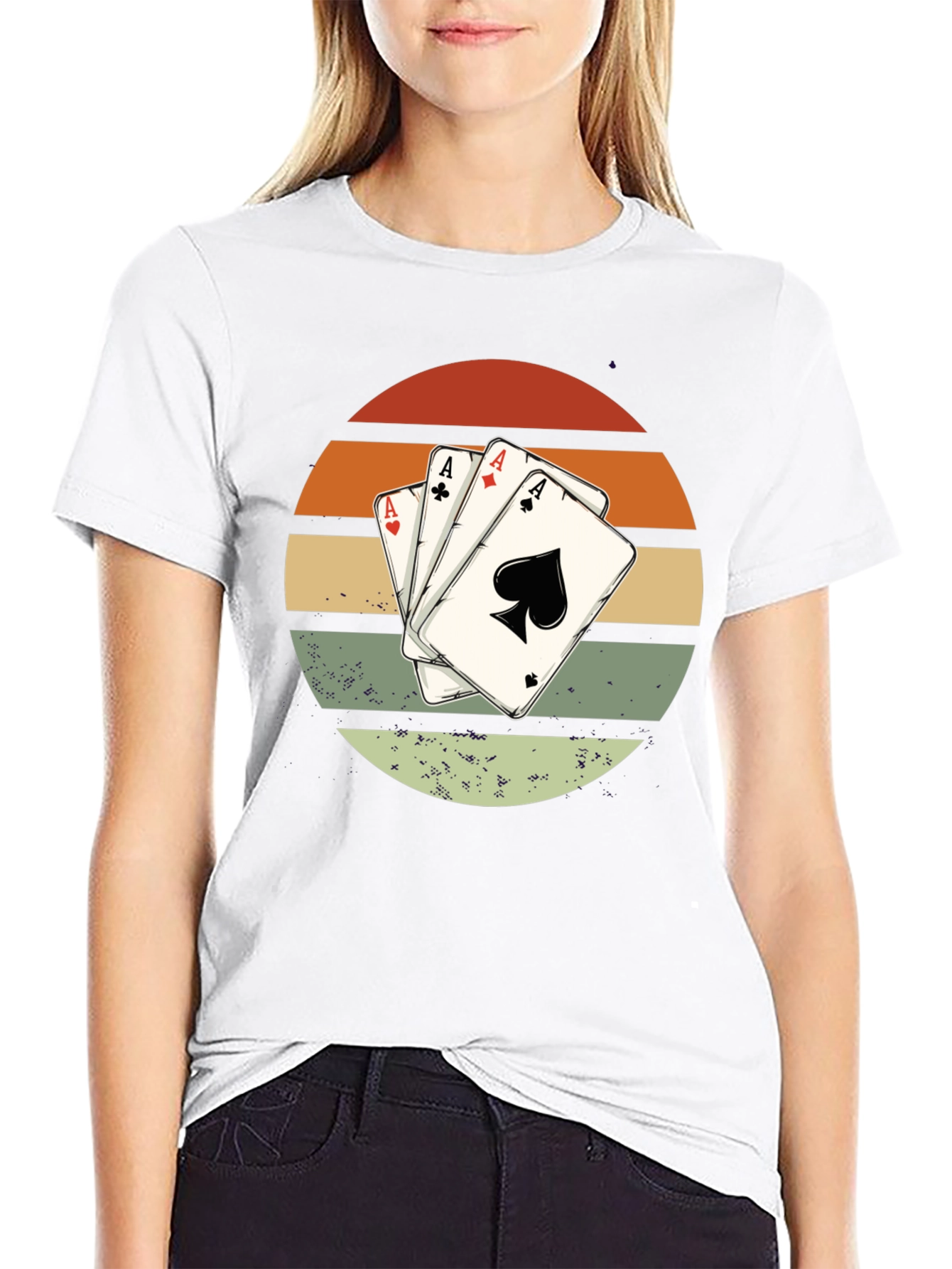 Ace Cards Sunset Graphic T-Shirt