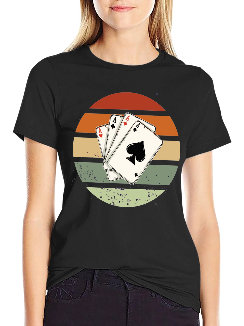 Ace Cards Sunset Graphic T-Shirt