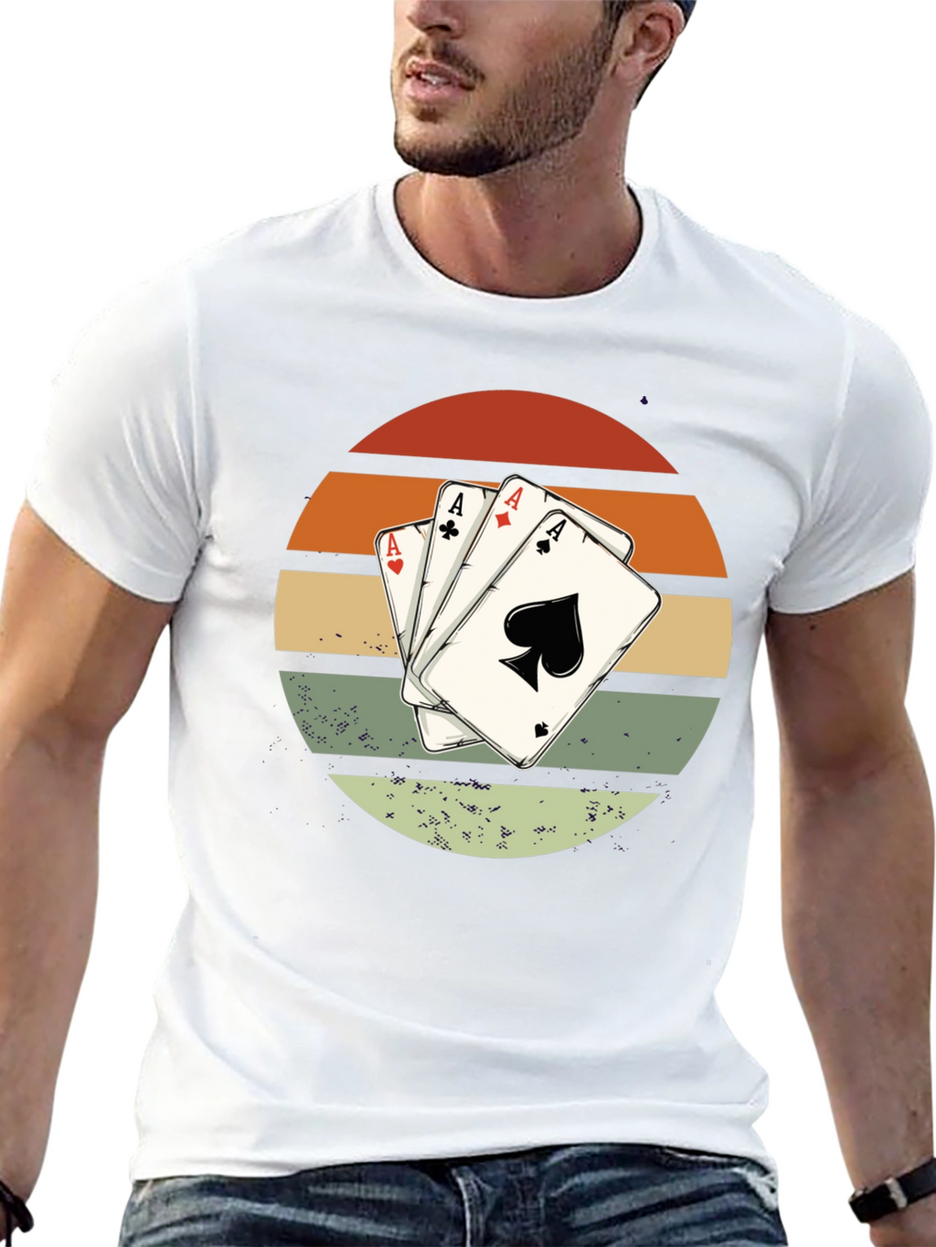 Ace Cards Sunset Graphic T-Shirt