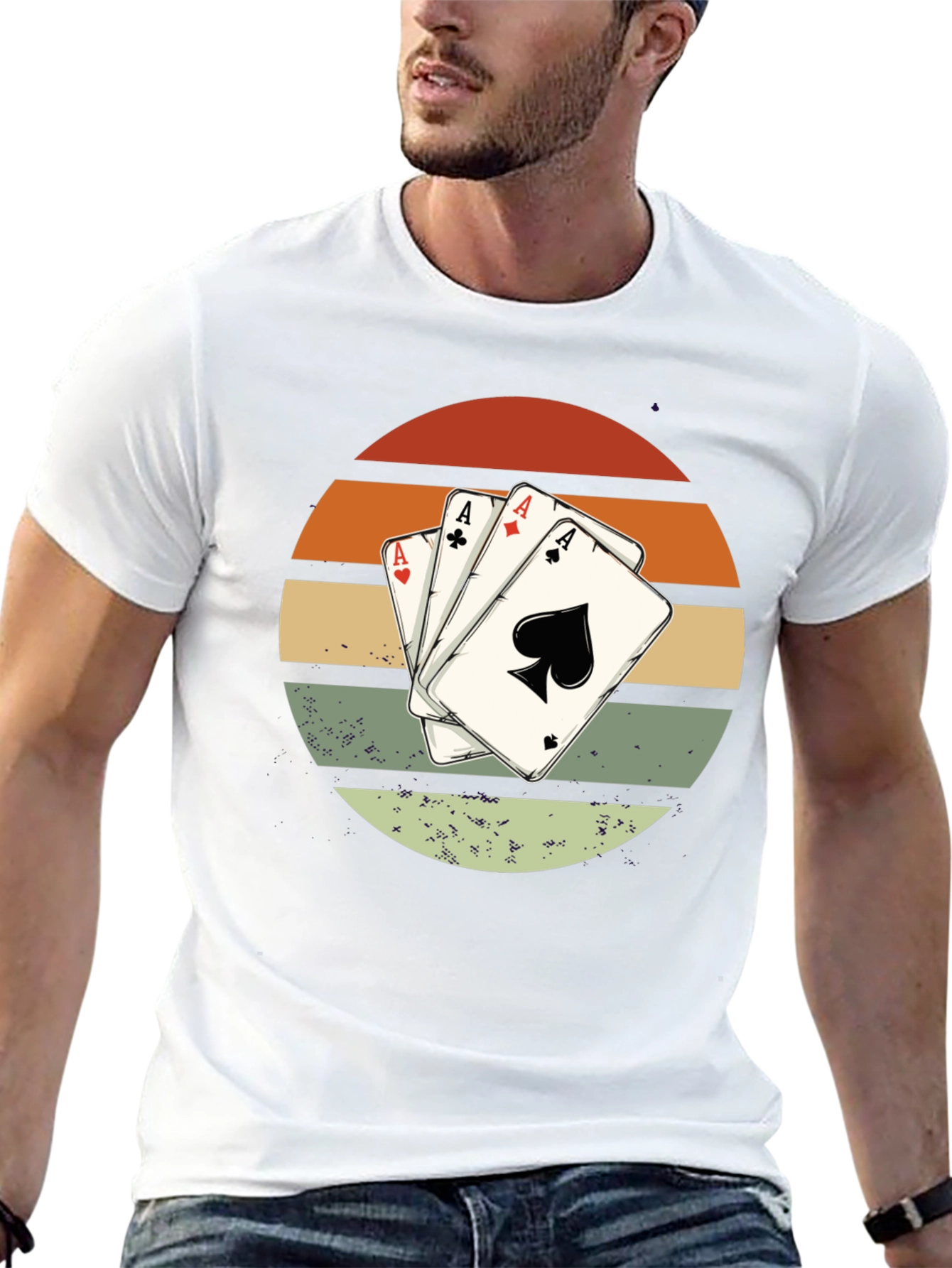 Ace Cards Sunset Graphic T-Shirt