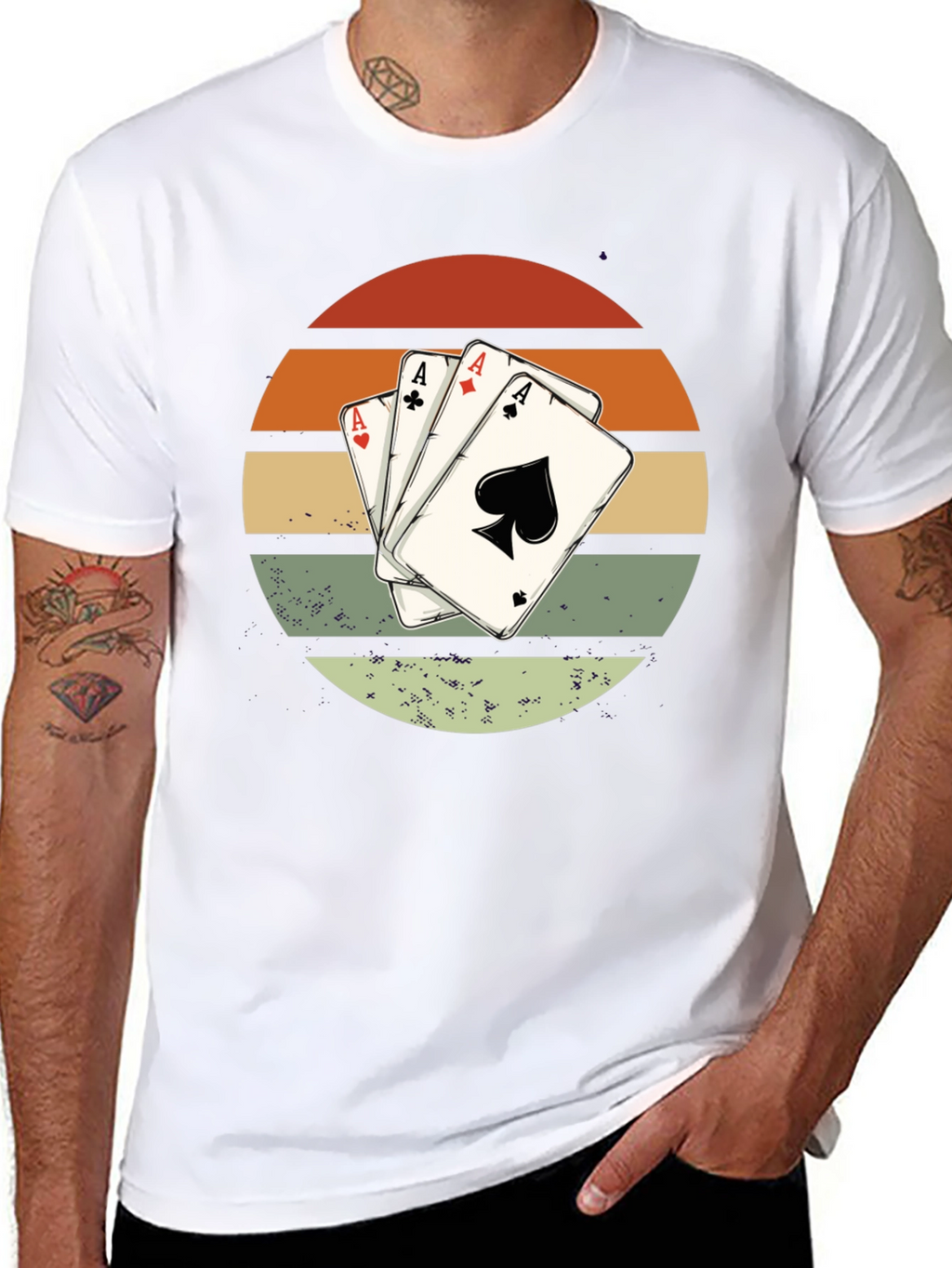 Ace Cards Sunset Graphic T-Shirt