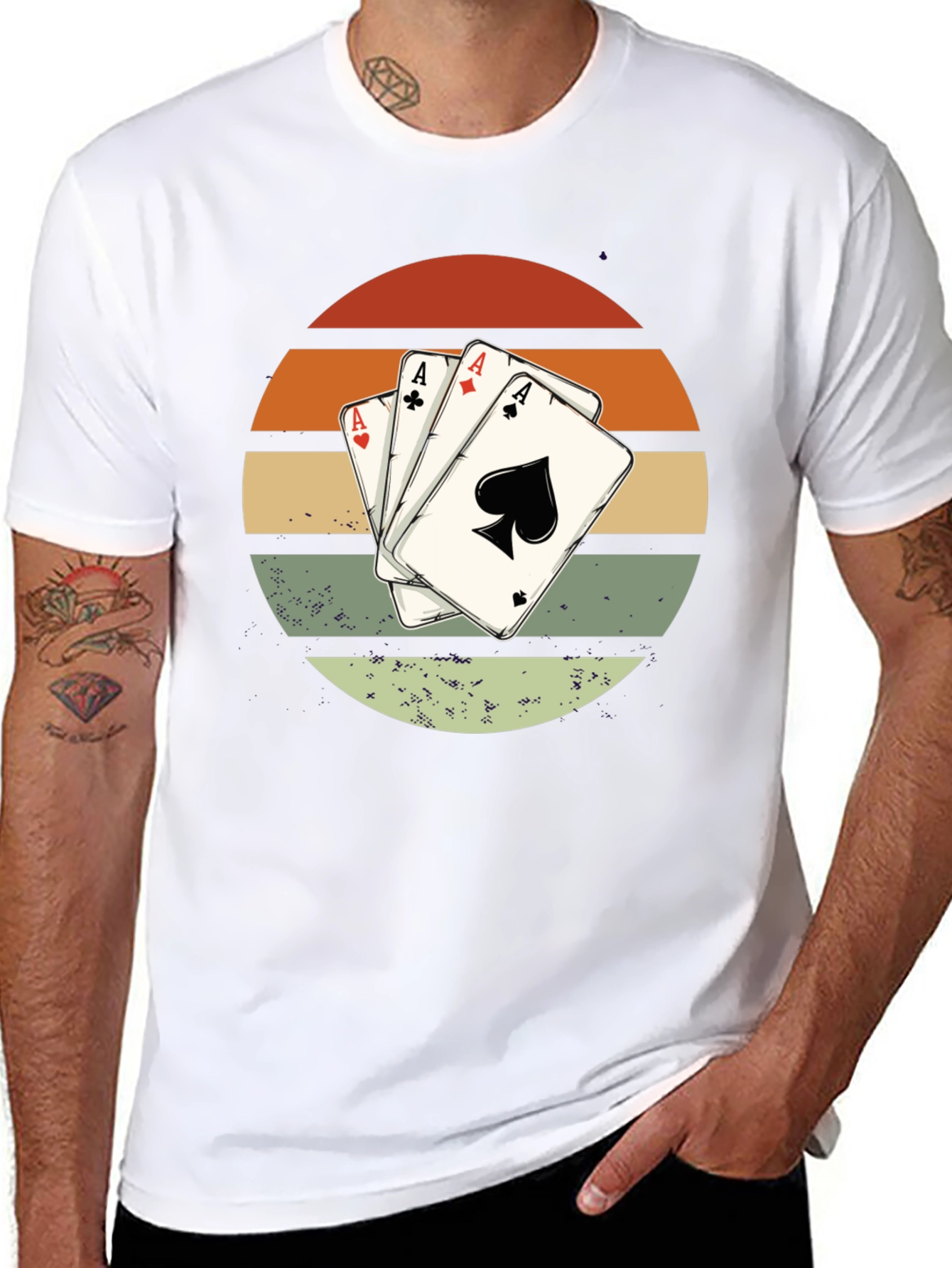 Ace Cards Sunset Graphic T-Shirt