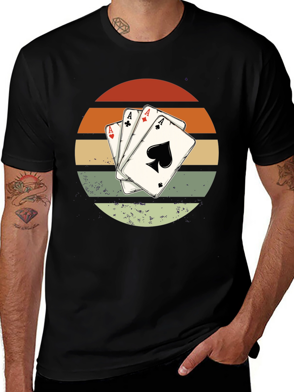 Ace Cards Sunset Graphic T-Shirt