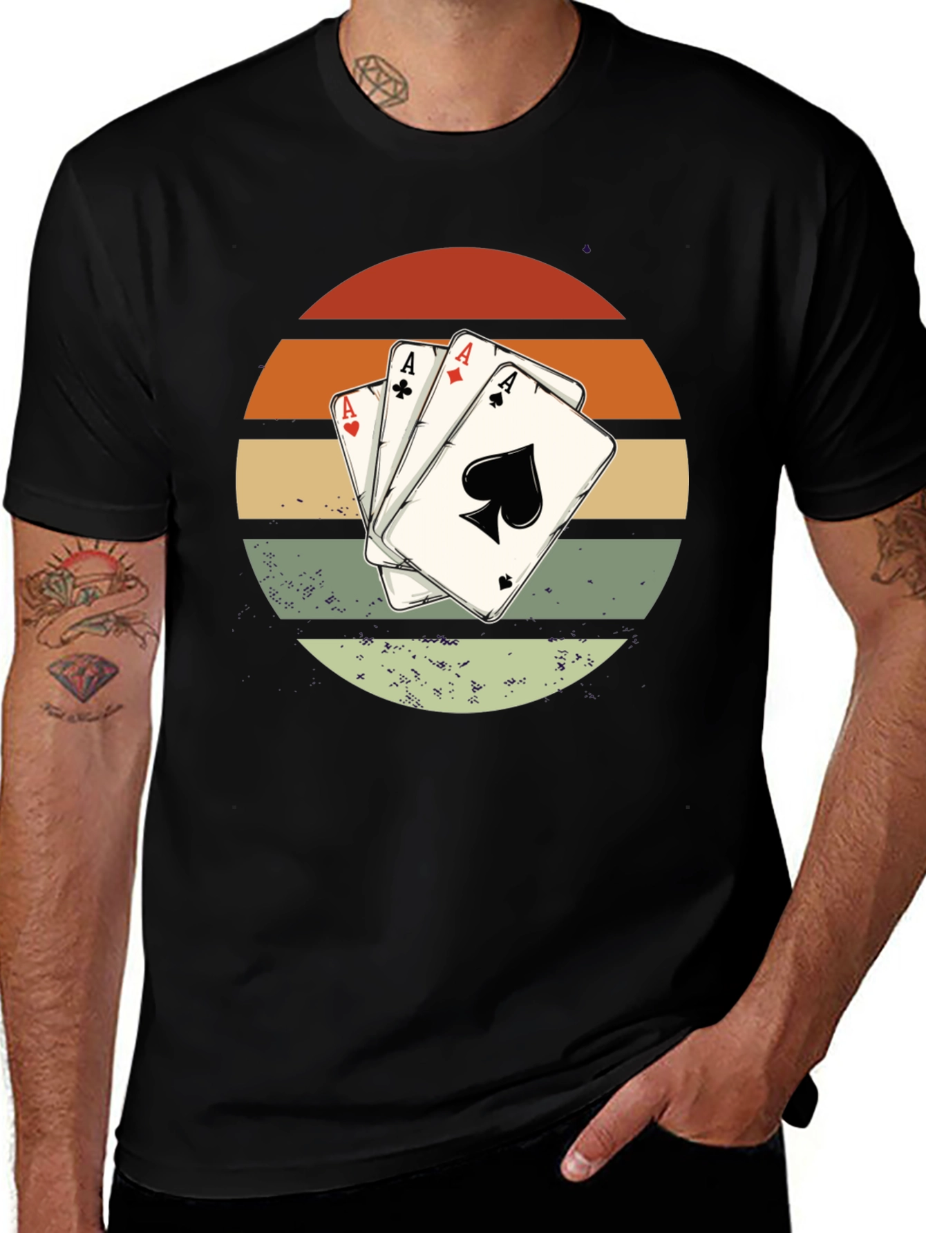 Ace Cards Sunset Graphic T-Shirt