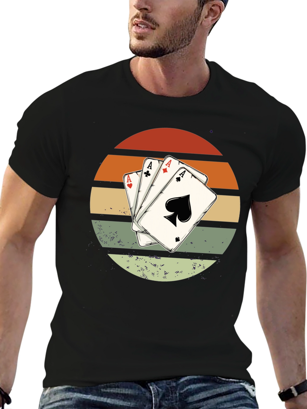 Ace Cards Sunset Graphic T-Shirt