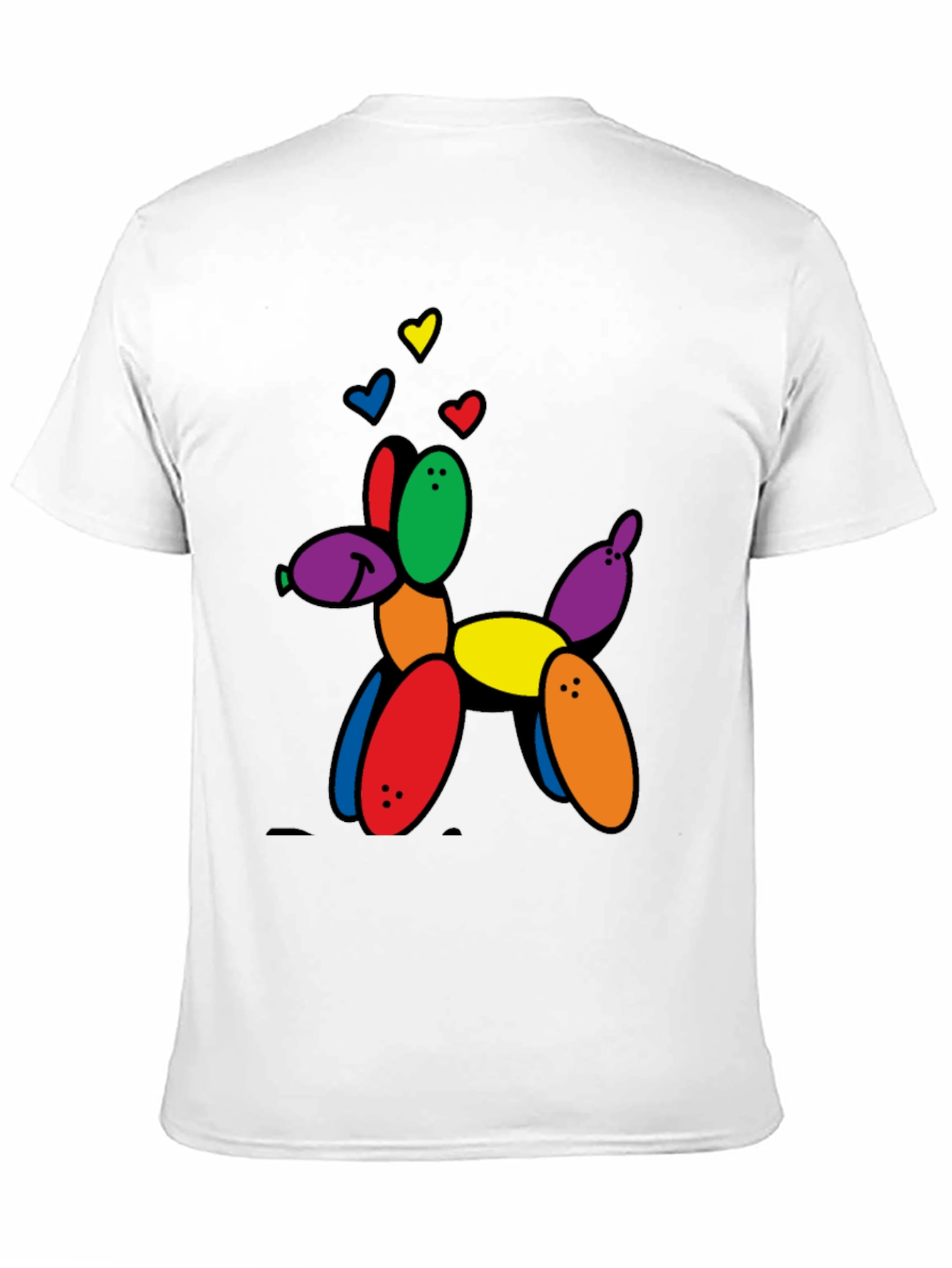Balloon Dog Graphic Tee - Novelty Print T-Shirt