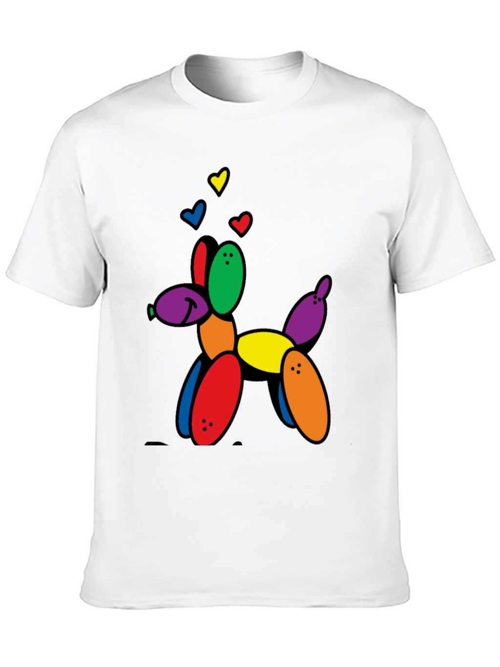 Balloon Dog Graphic Tee - Novelty Print T-Shirt