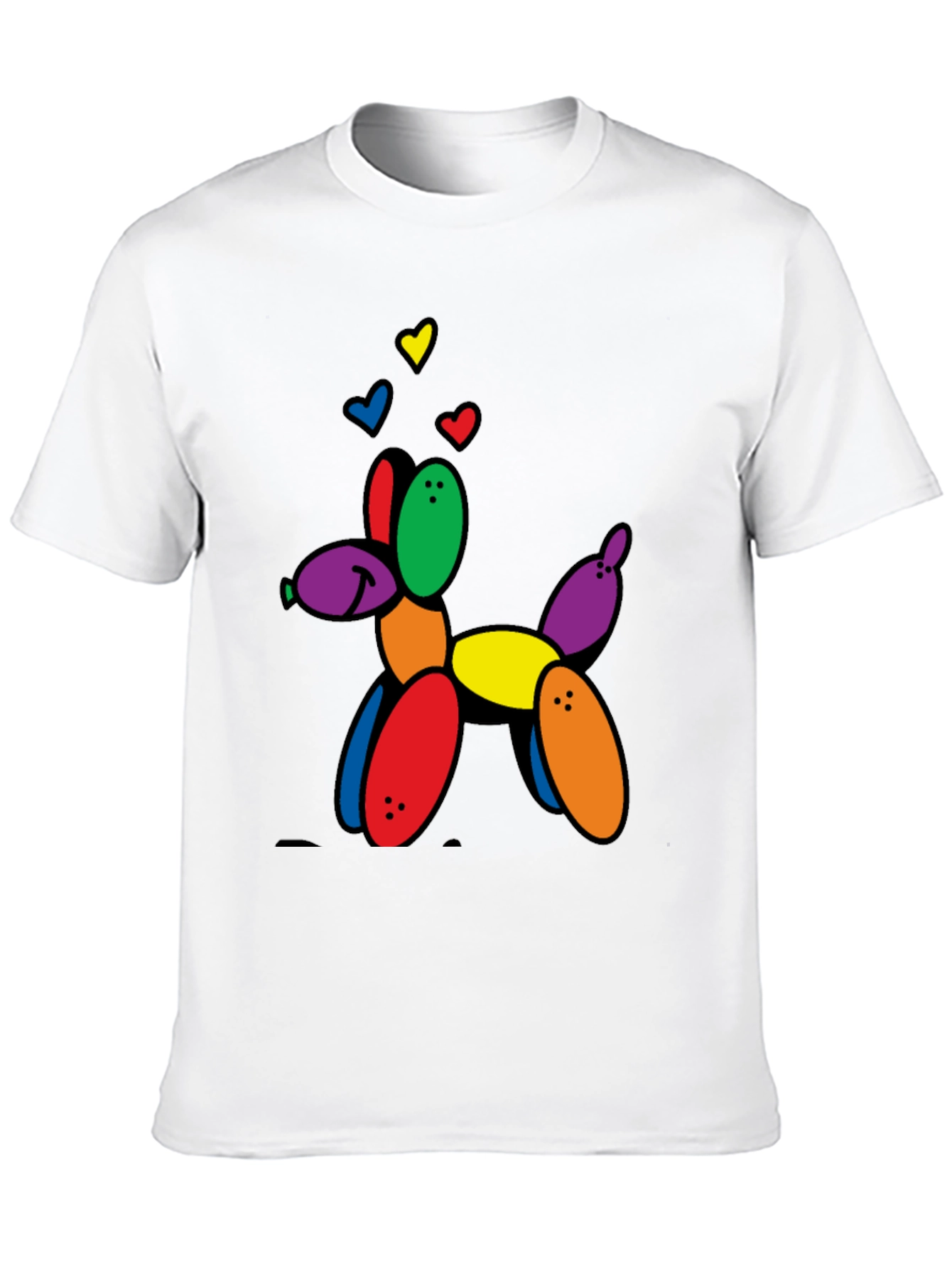 Balloon Dog Graphic Tee - Novelty Print T-Shirt