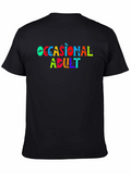 Occasional Adult Graphic T-Shirt - Black Casual Tee