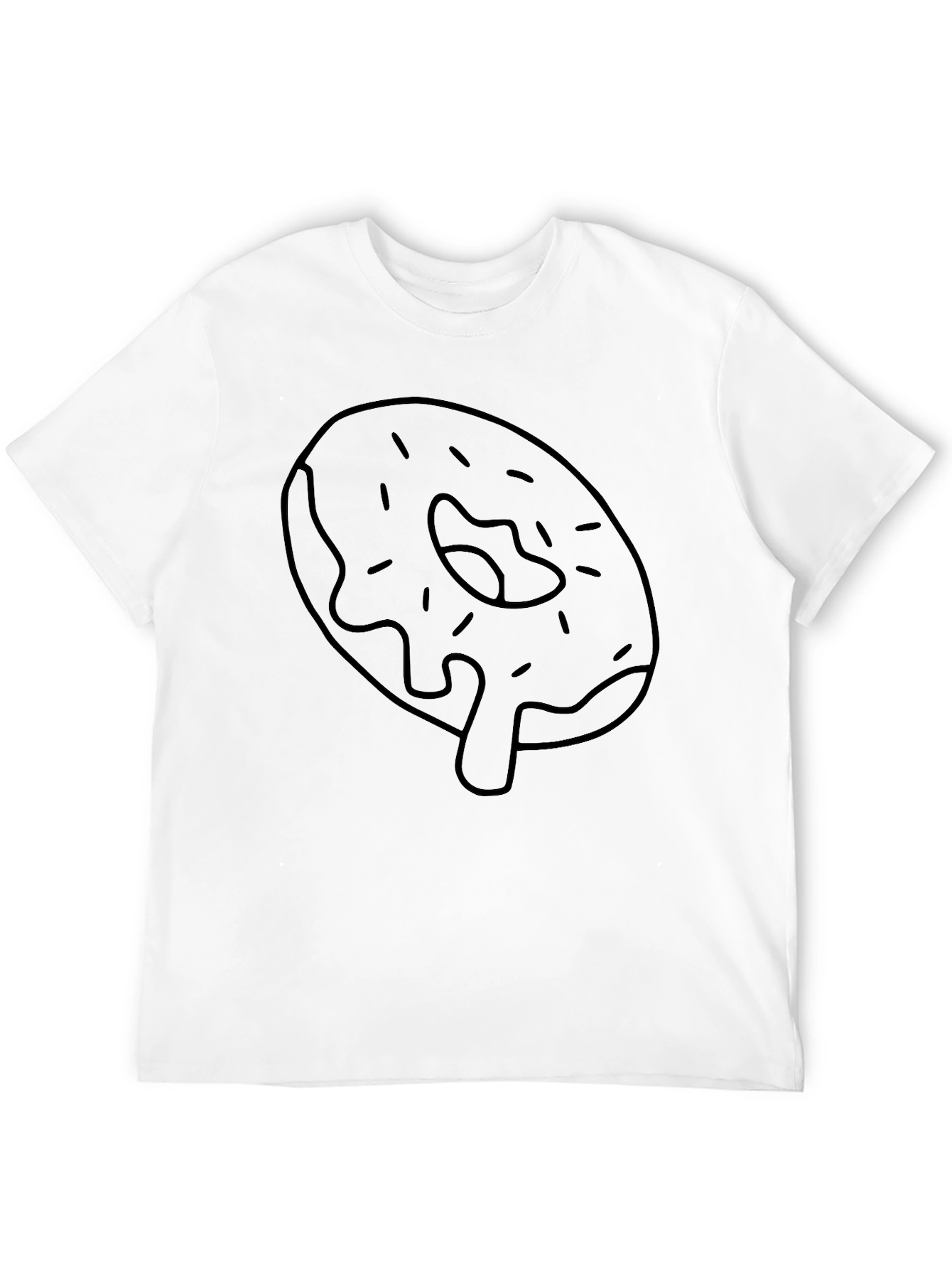 Donut Graphic Tee - Casual Black T-Shirt