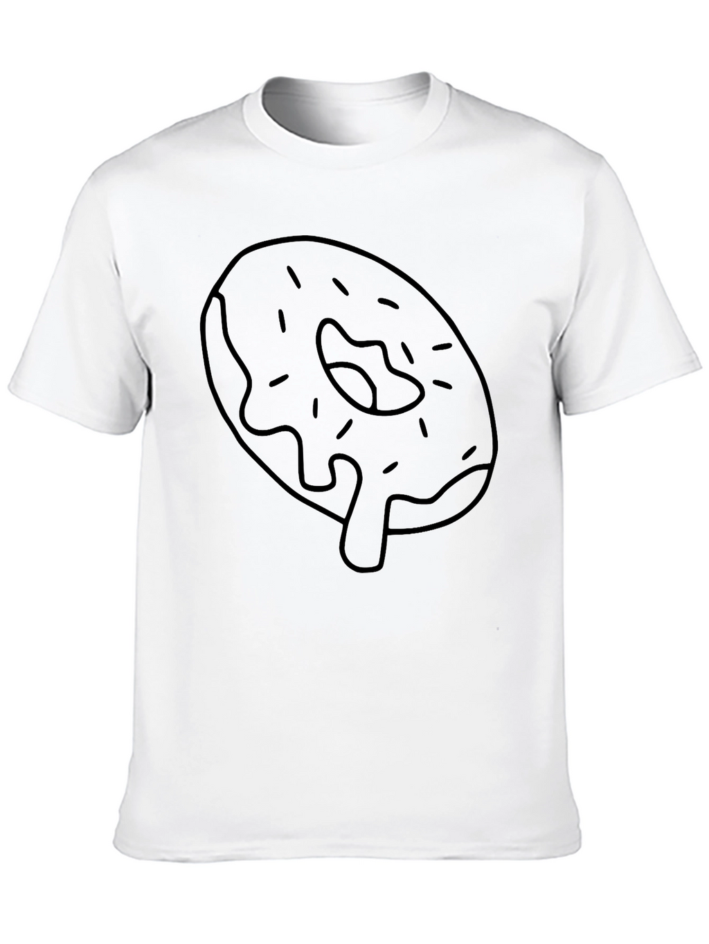 Donut Graphic Tee - Casual Black T-Shirt