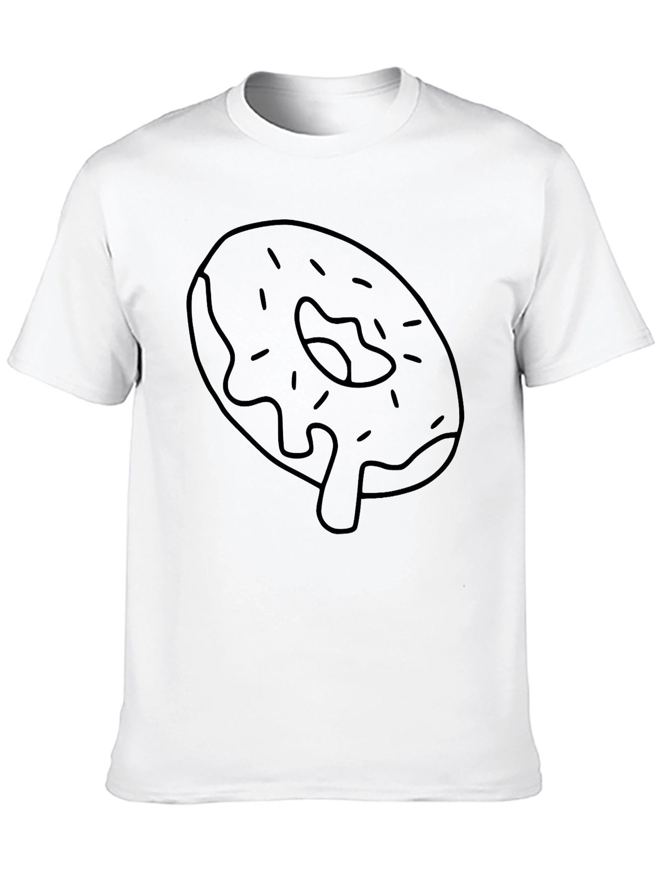 Donut Graphic Tee - Casual Black T-Shirt