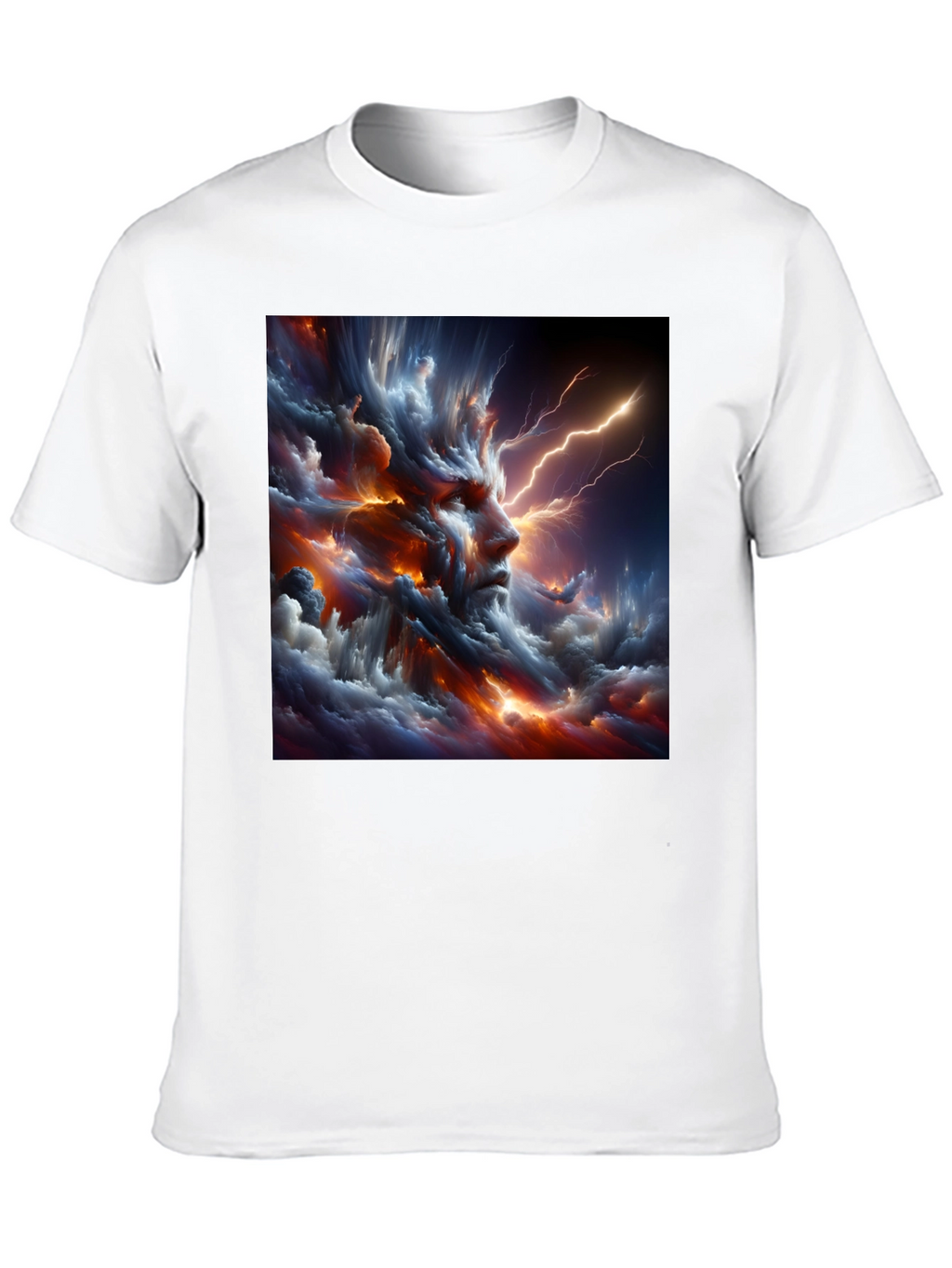 Storm God Graphic Print Black T-Shirt
