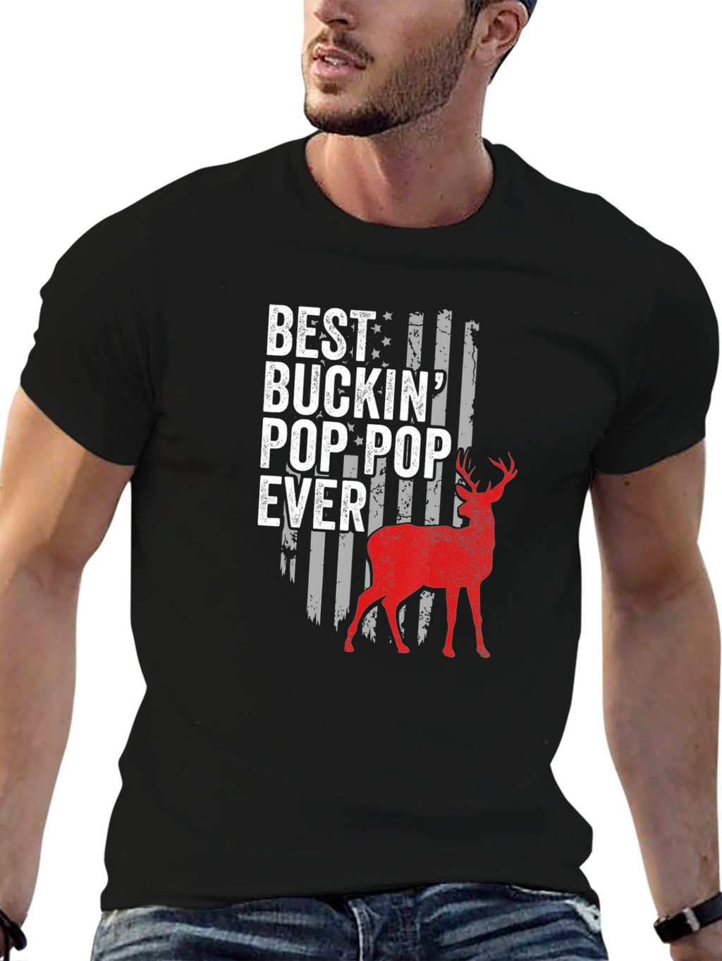 Best Buckin Pop-Pop Ever Deer Hunting T-Shirt