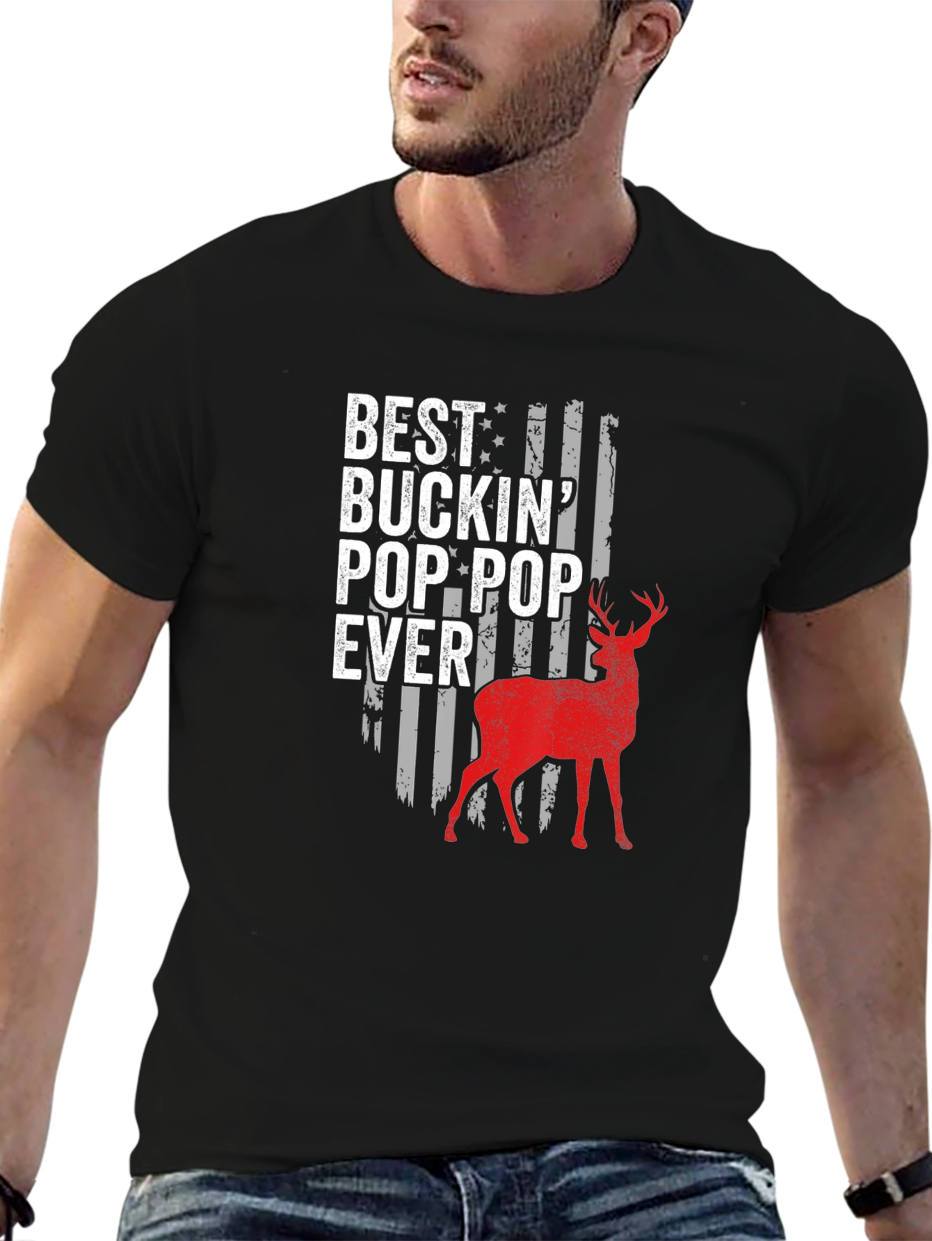 Best Buckin Pop-Pop Ever Deer Hunting T-Shirt