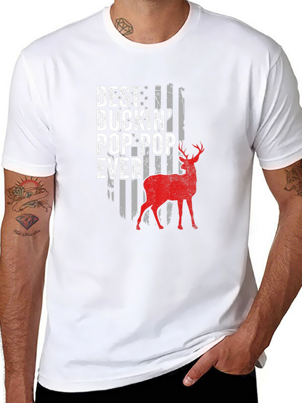 Best Buckin Pop-Pop Ever Deer Hunting T-Shirt