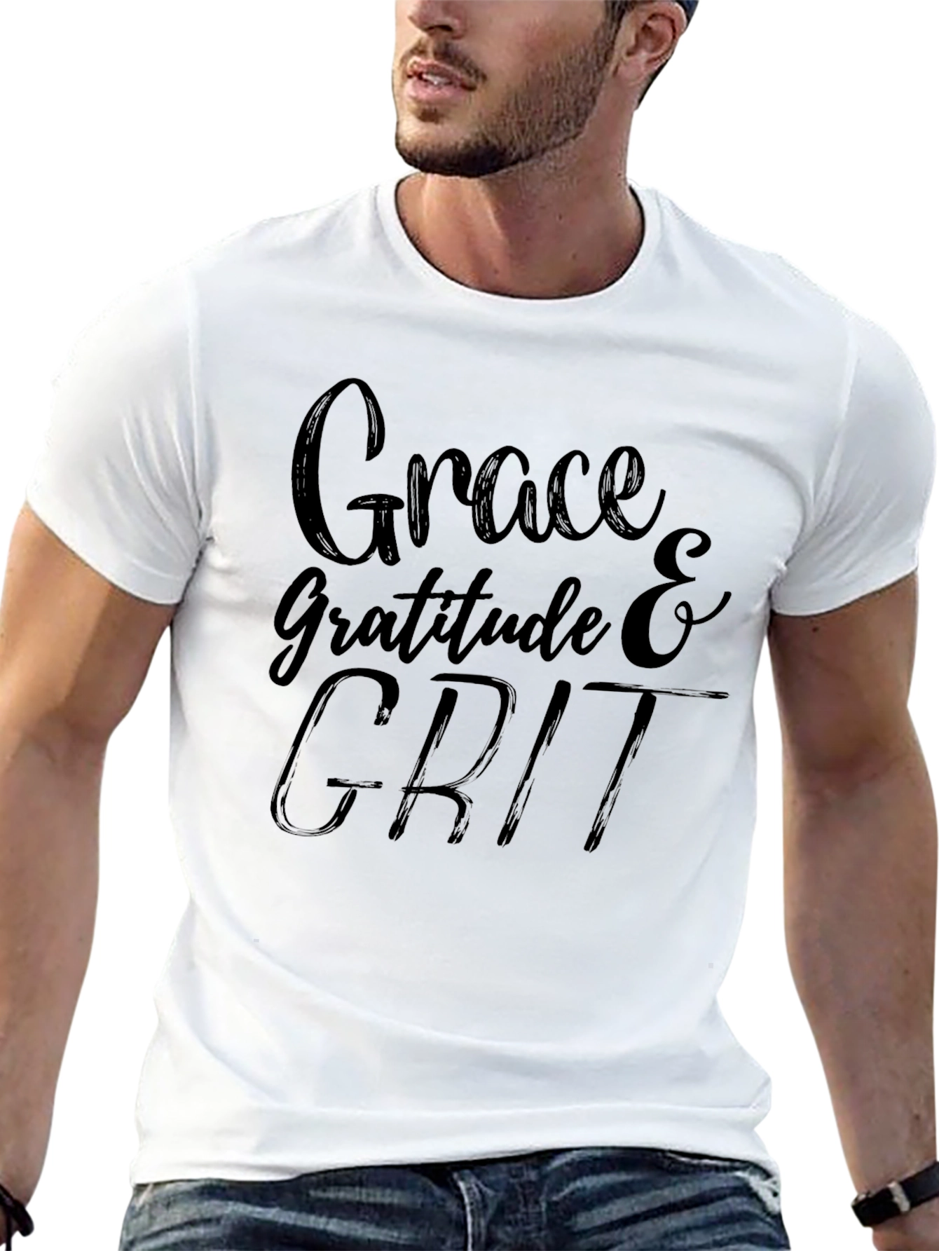 Grace Gratitude Grit Black T-Shirt