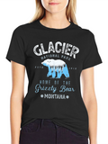 Glacier National Park Grizzly Bear Graphic Tee