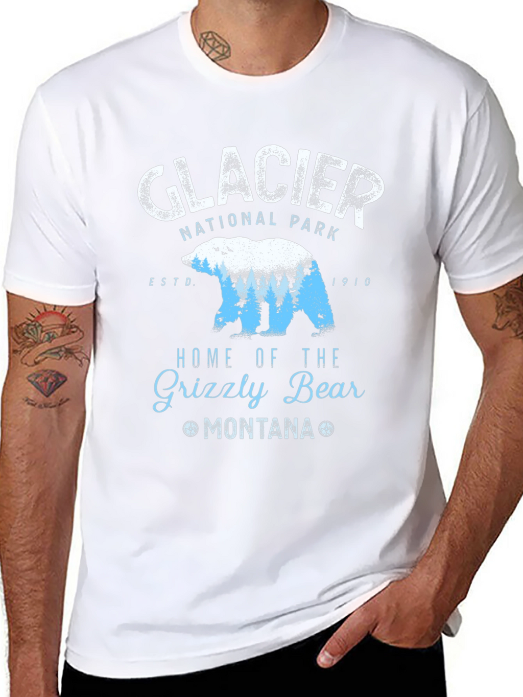 Glacier National Park Grizzly Bear Graphic Tee