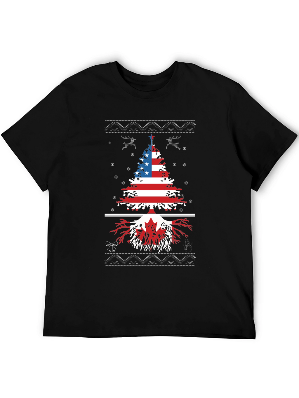 USA Canada Christmas Tree T-Shirt