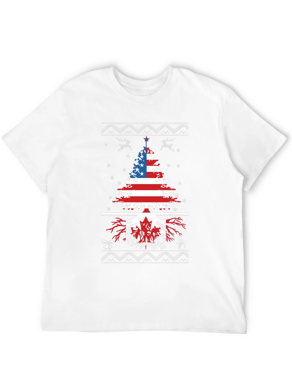USA Canada Christmas Tree T-Shirt