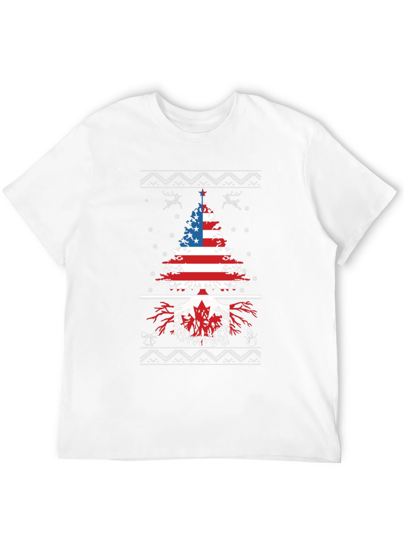USA Canada Christmas Tree T-Shirt