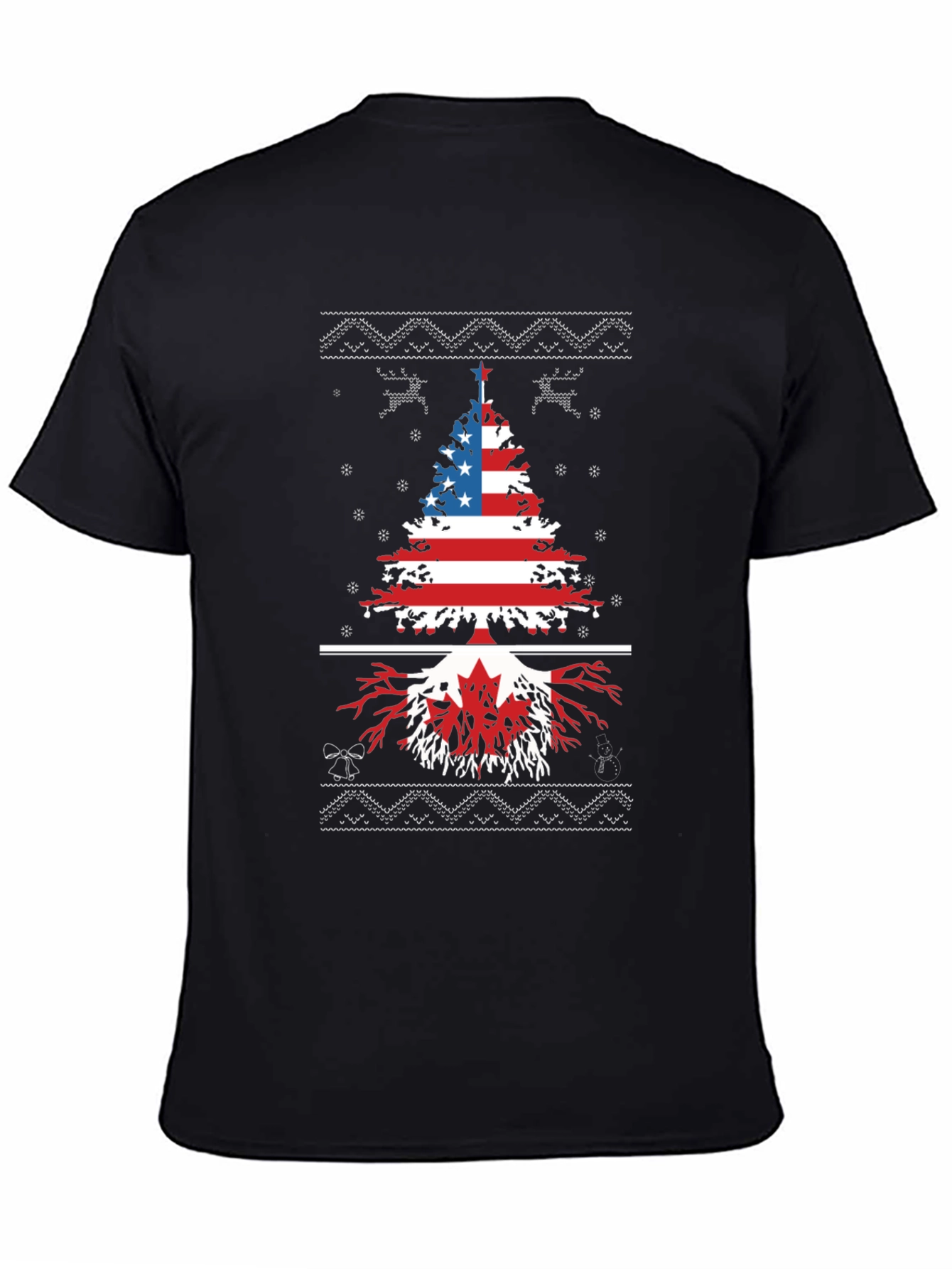 USA Canada Christmas Tree T-Shirt