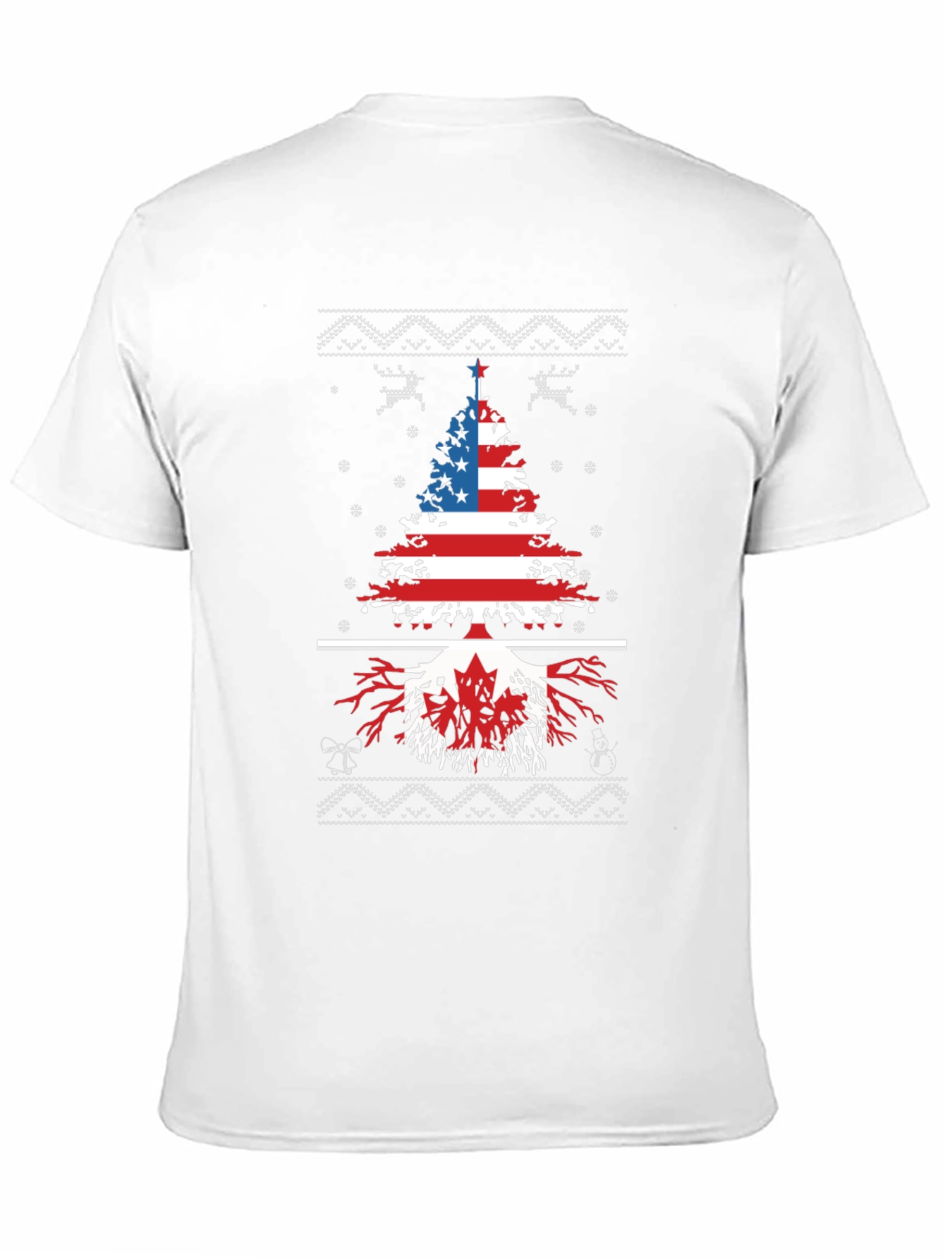 USA Canada Christmas Tree T-Shirt