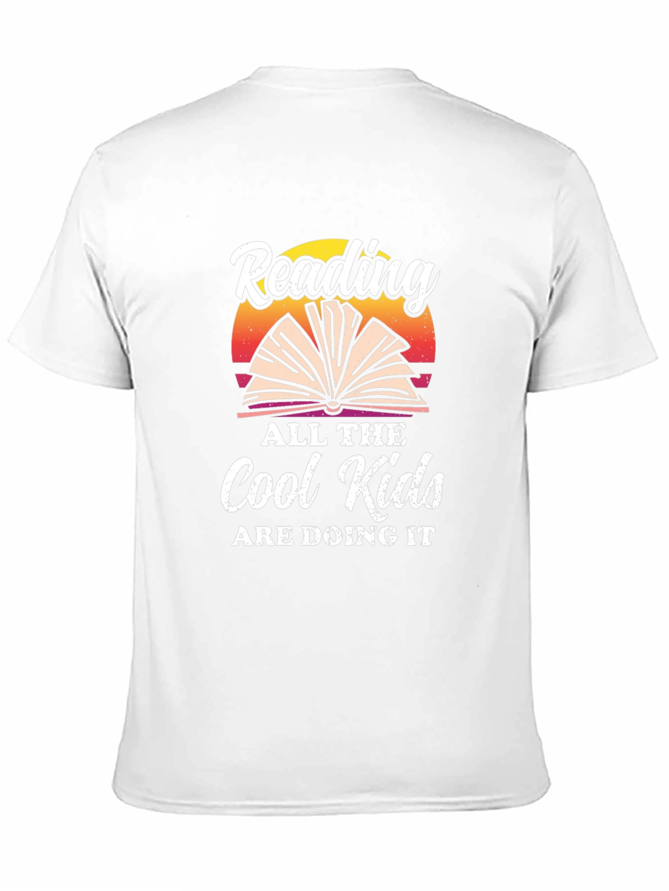 Reading is Cool T-Shirt: Open Book Sunset Graphic Tee