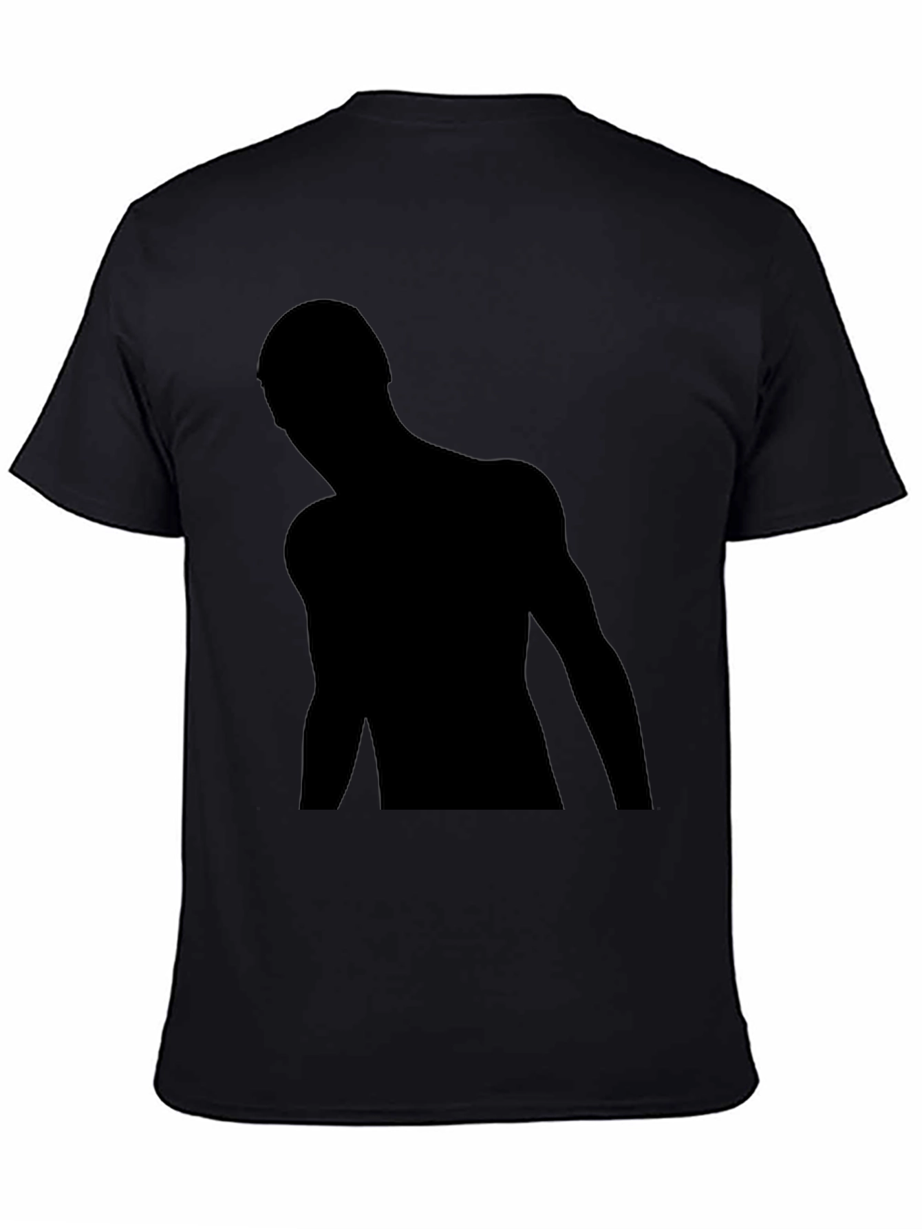 Mens Black Graphic Tee - Silhouette Design