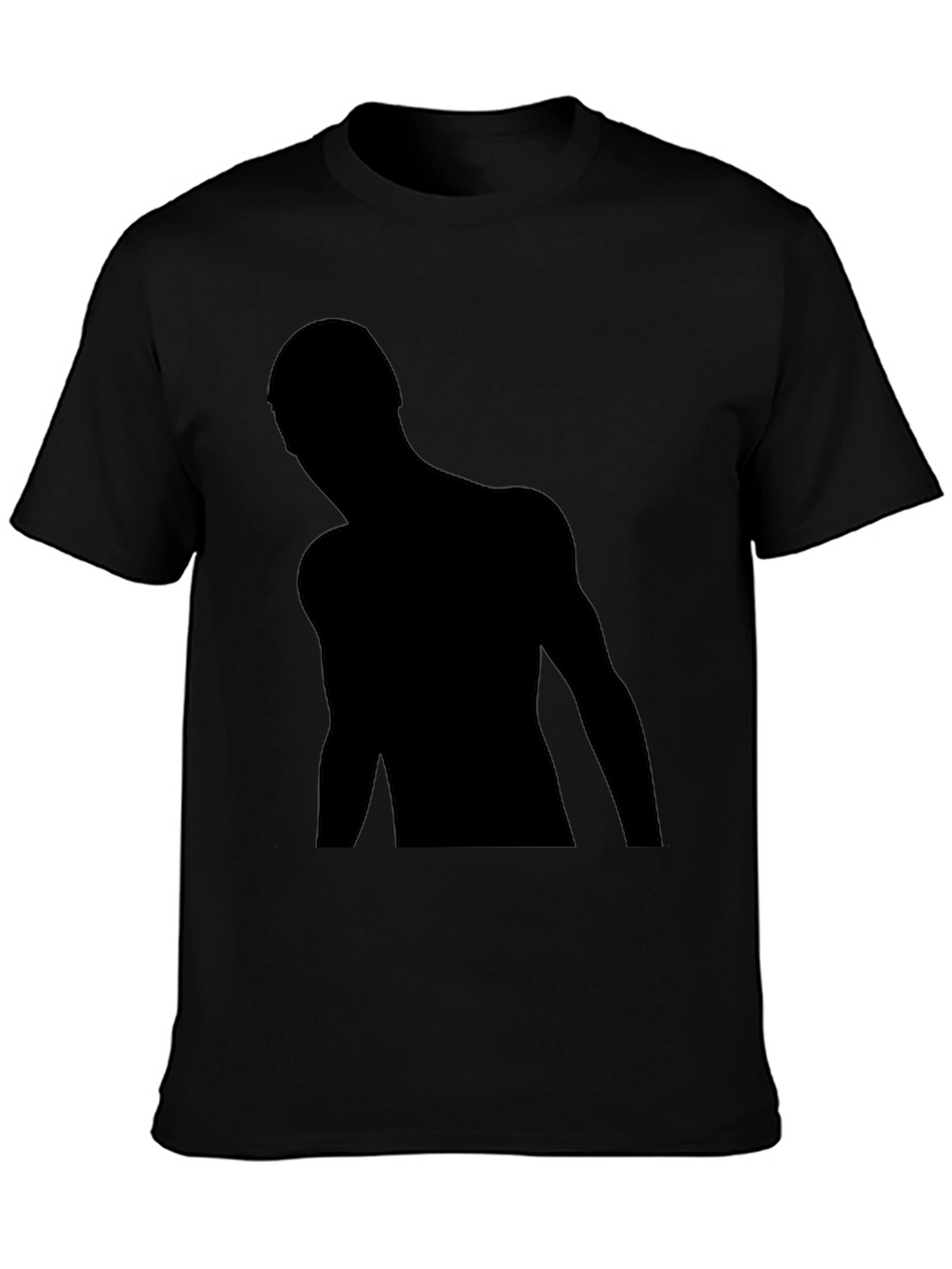 Mens Black Graphic Tee - Silhouette Design