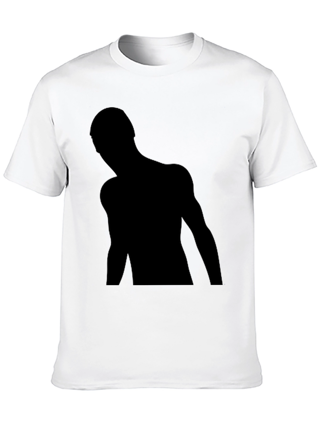 Mens Black Graphic Tee - Silhouette Design