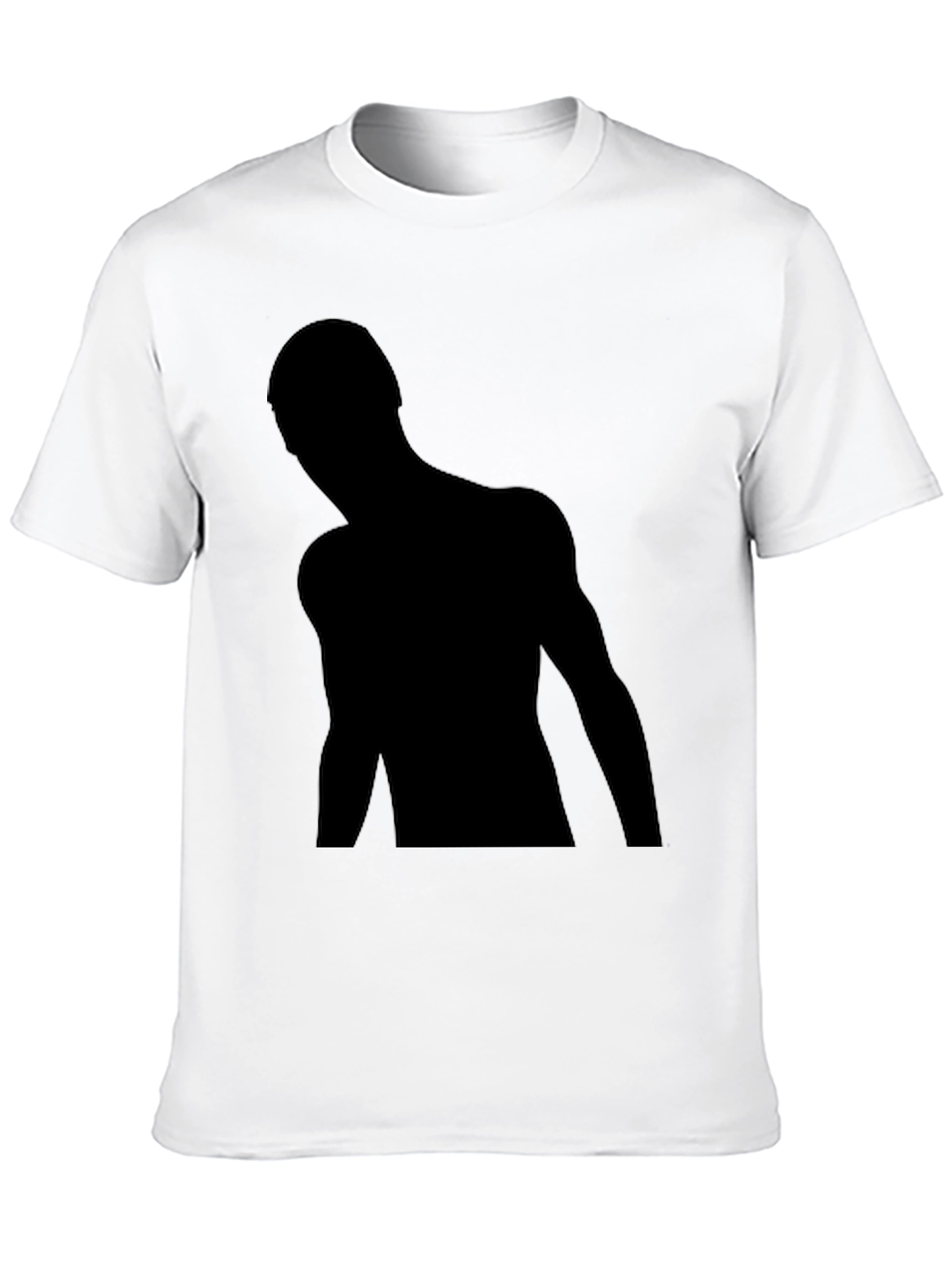 Mens Black Graphic Tee - Silhouette Design