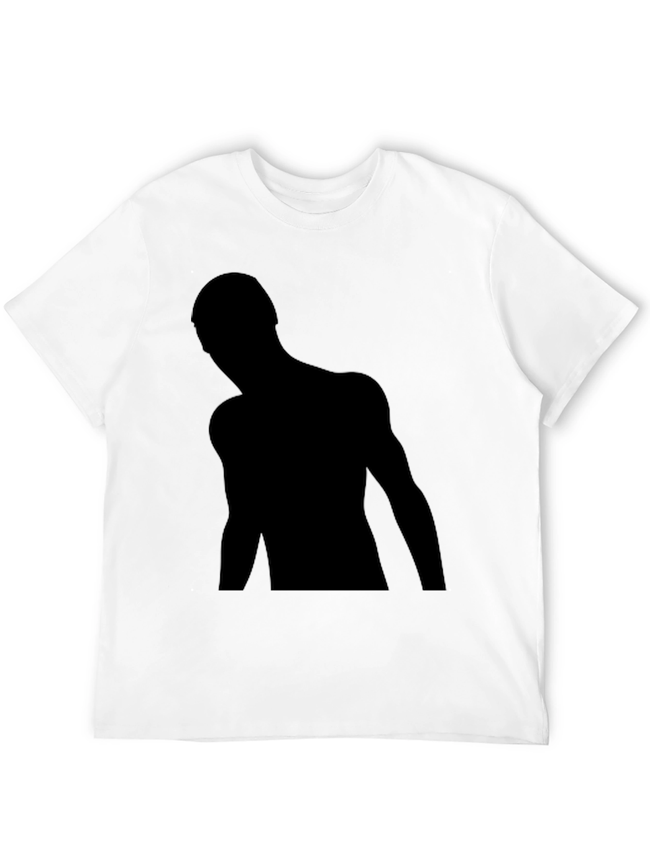 Mens Black Graphic Tee - Silhouette Design