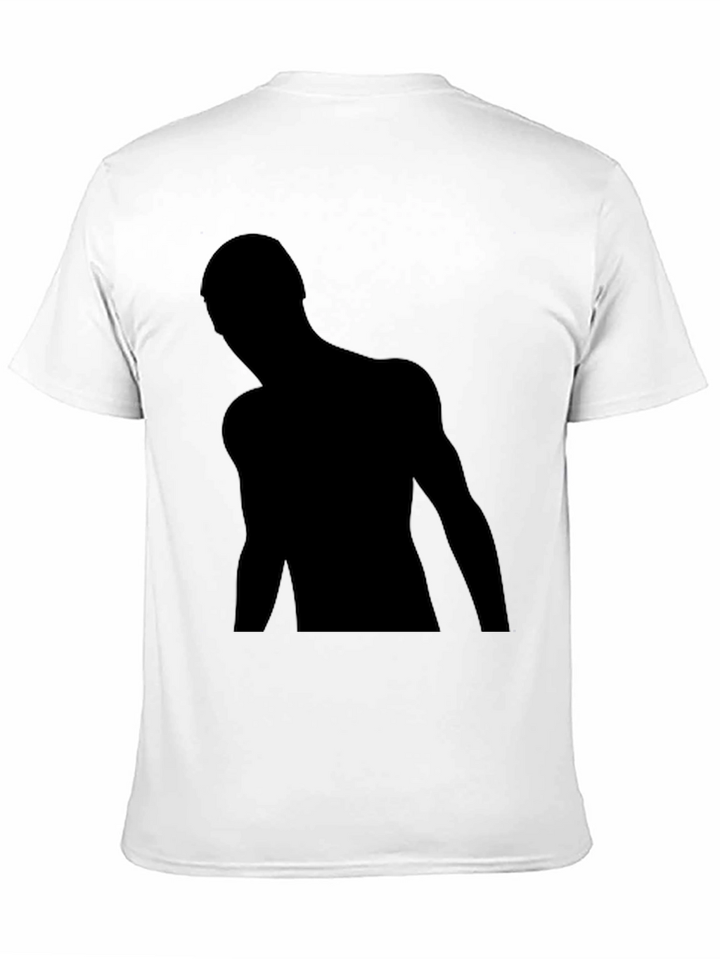 Mens Black Graphic Tee - Silhouette Design