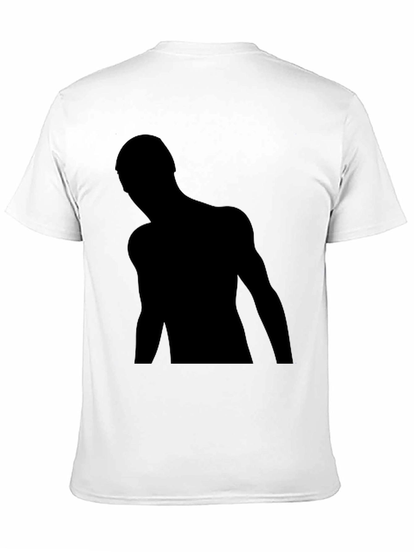 Mens Black Graphic Tee - Silhouette Design