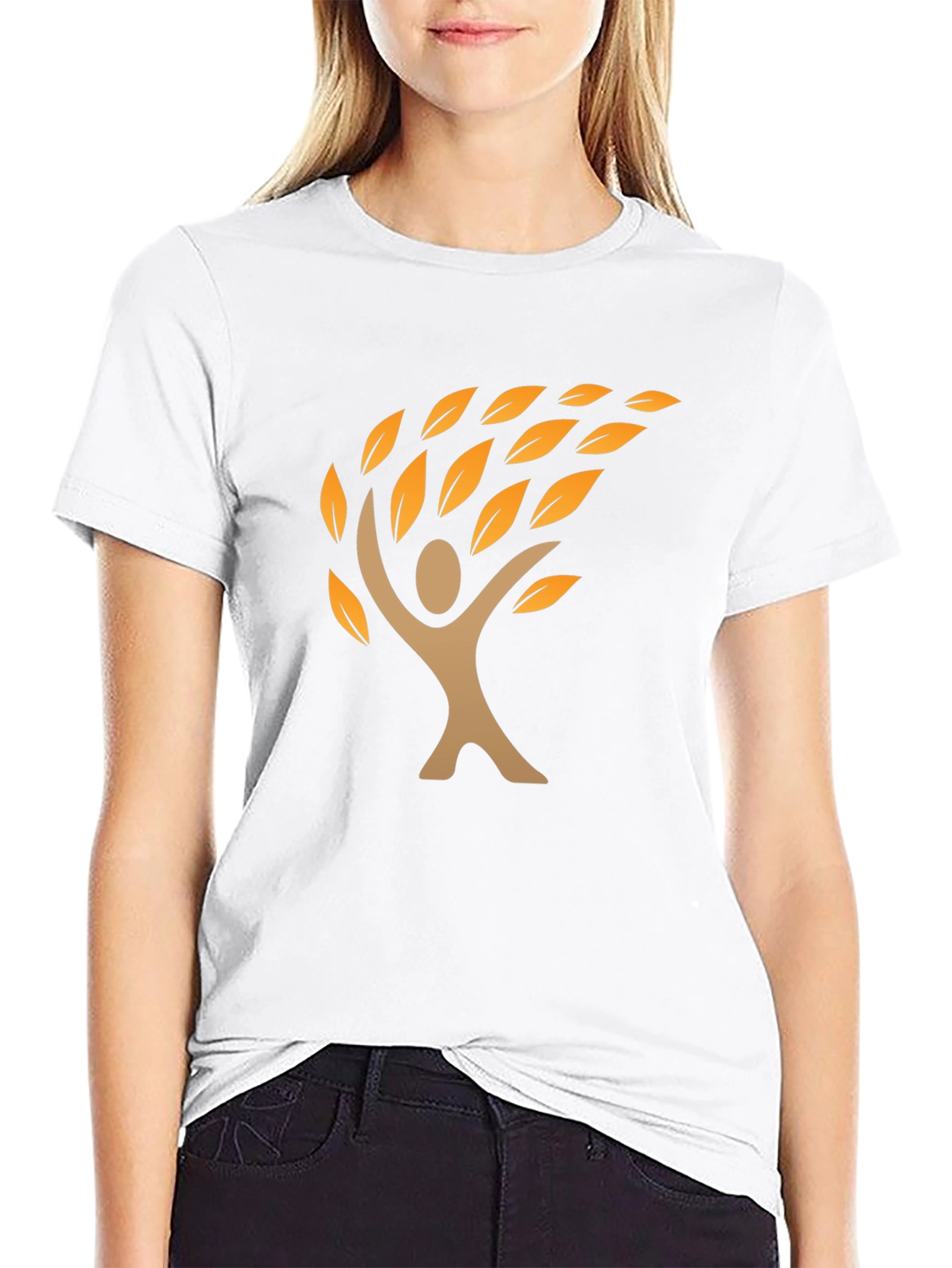 Nature Tree Graphic Mens Black T-Shirt