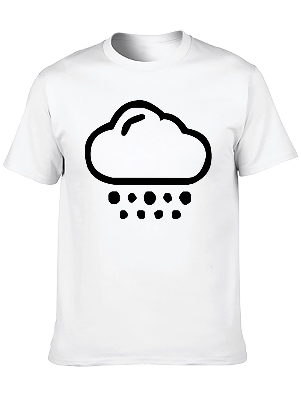 Rain Cloud Graphic Tee - Black Cotton T-Shirt