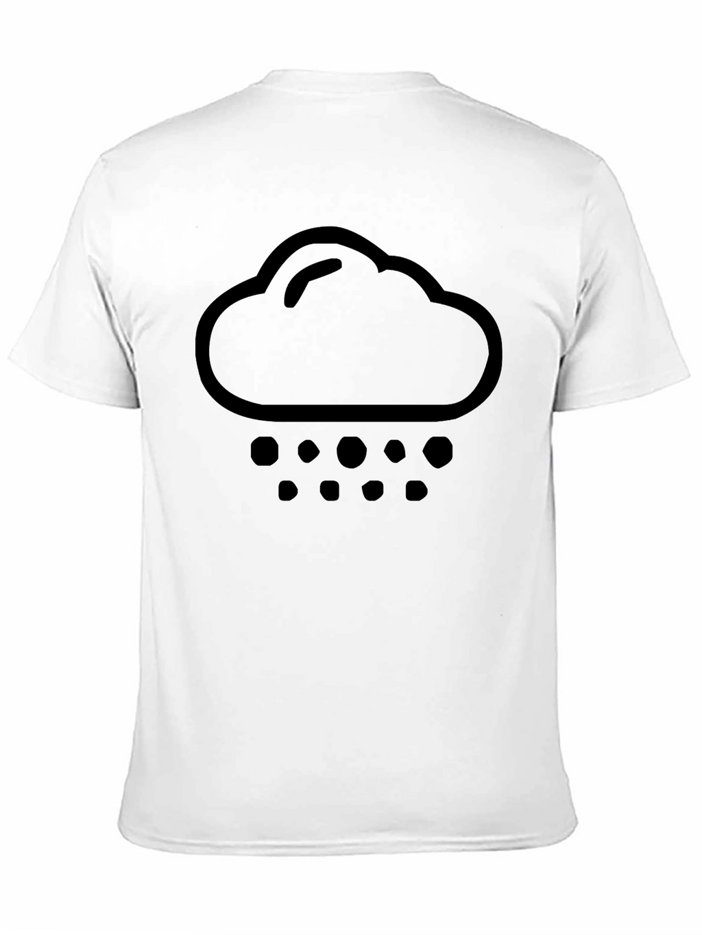 Rain Cloud Graphic Tee - Black Cotton T-Shirt