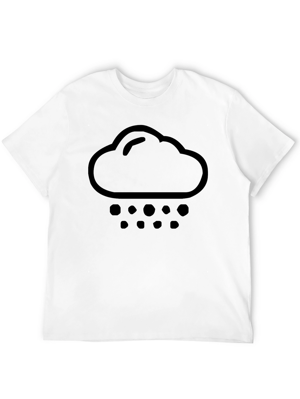 Rain Cloud Graphic Tee - Black Cotton T-Shirt