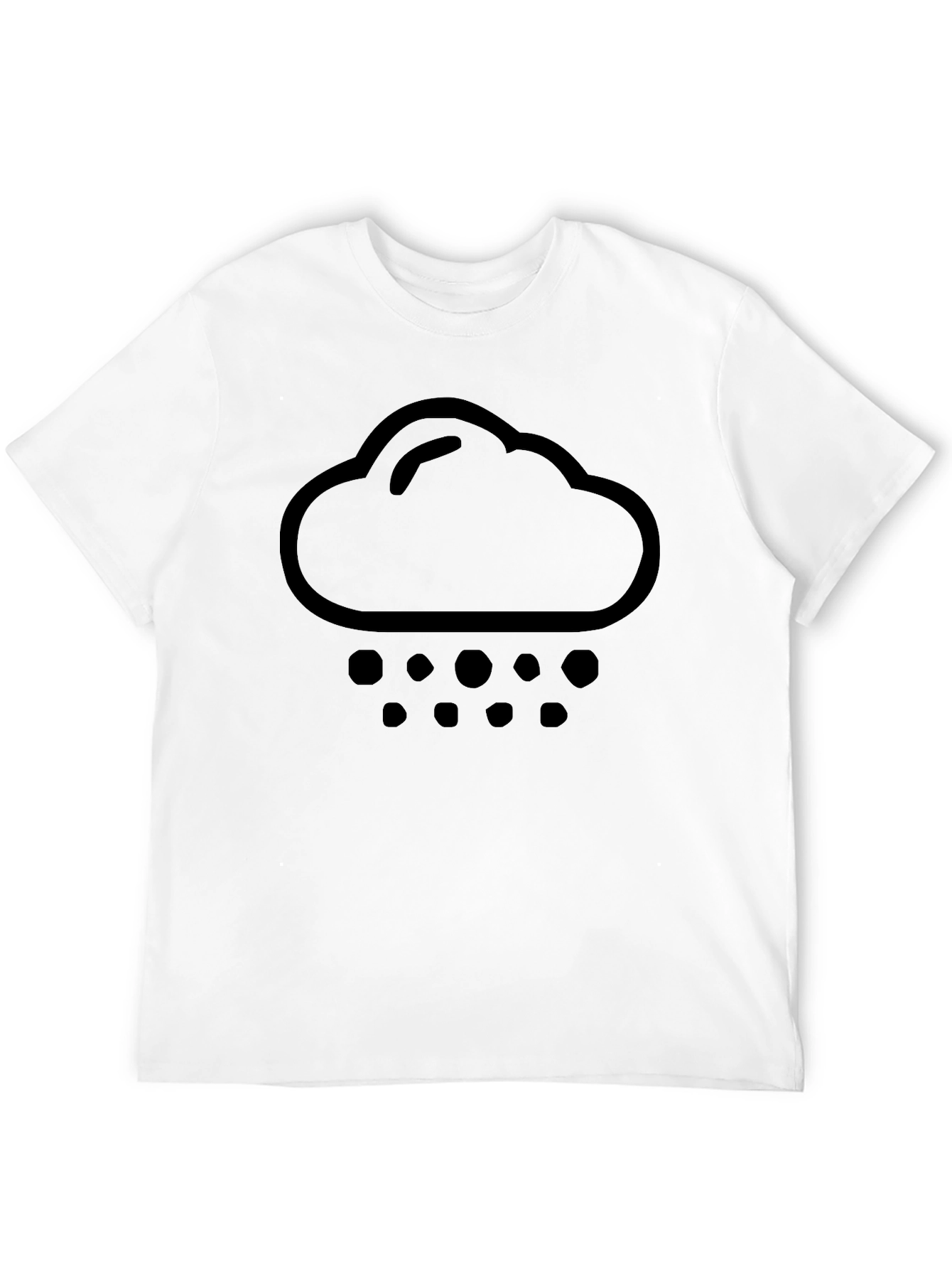 Rain Cloud Graphic Tee - Black Cotton T-Shirt