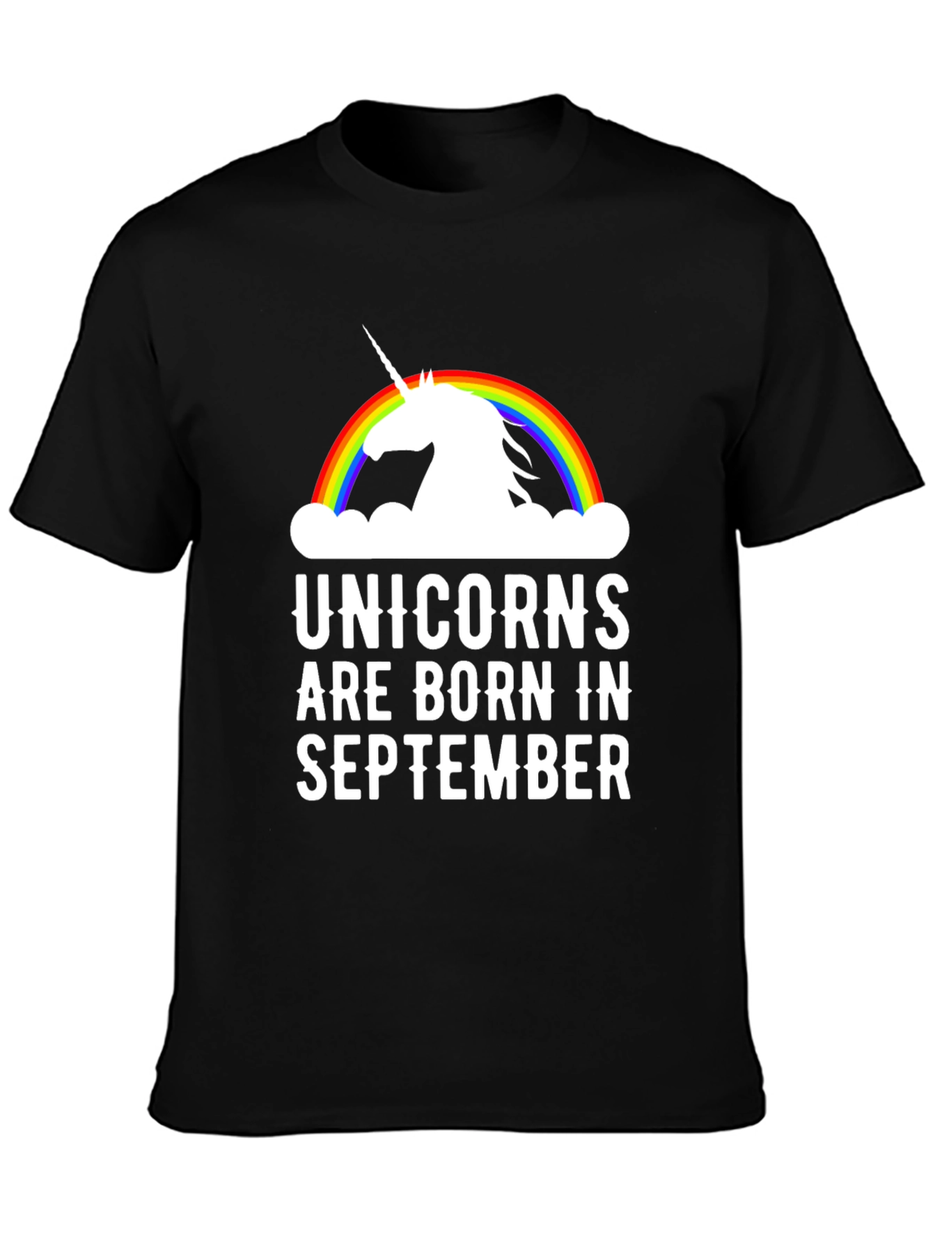 Unicorns Are Born In September Graphic T-Shirt