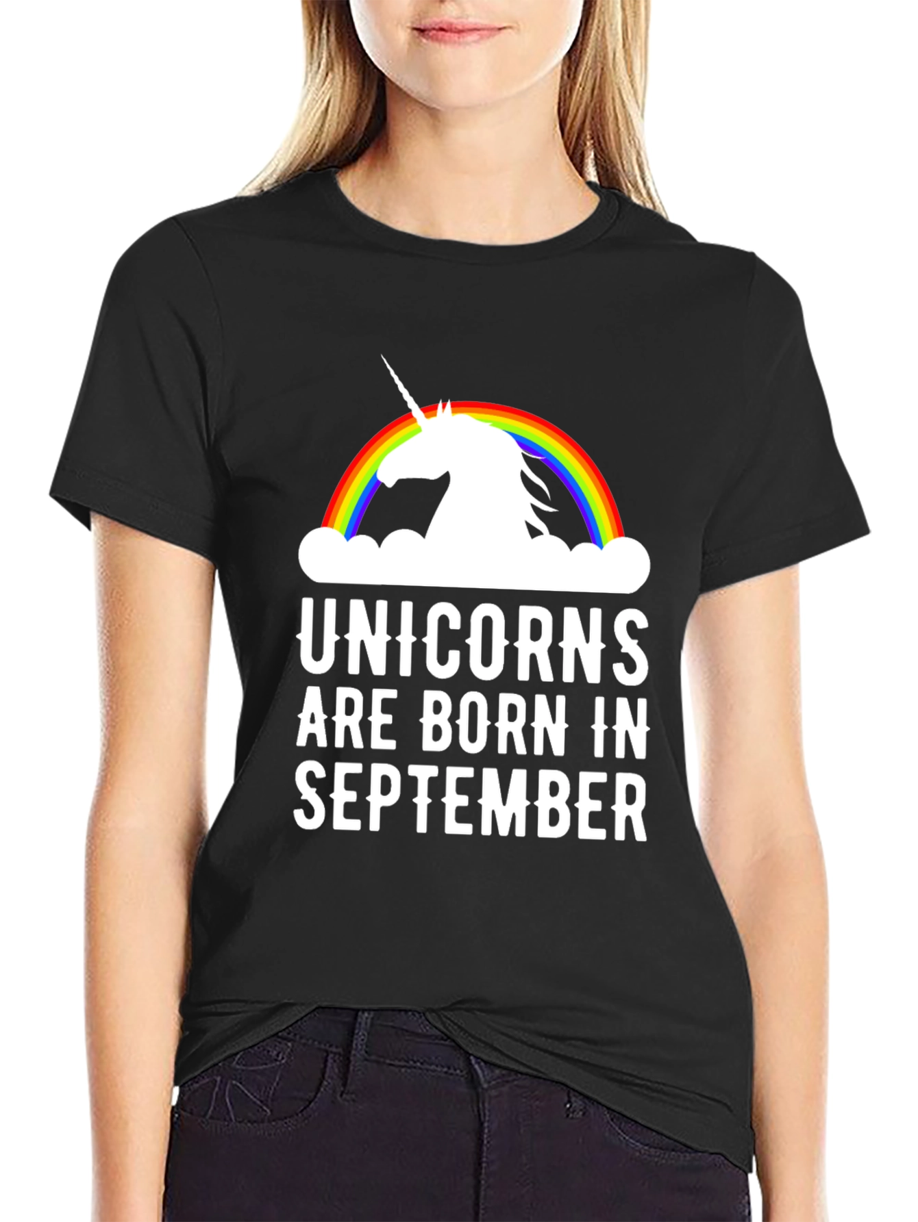 Unicorns Are Born In September Graphic T-Shirt